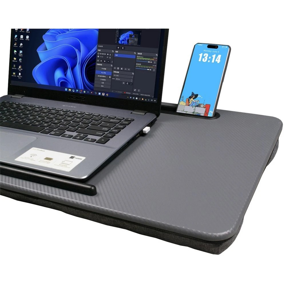5 J.Burrows Portable Lap Desk Grey/Black, 5 of 8