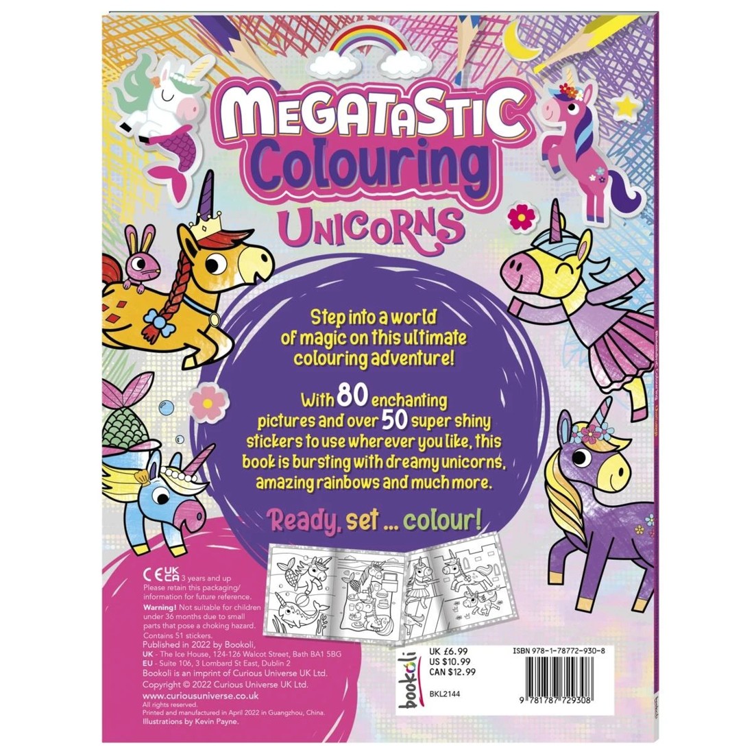 3 Megatastic Colouring: Unicorns - Book, 3 of 3