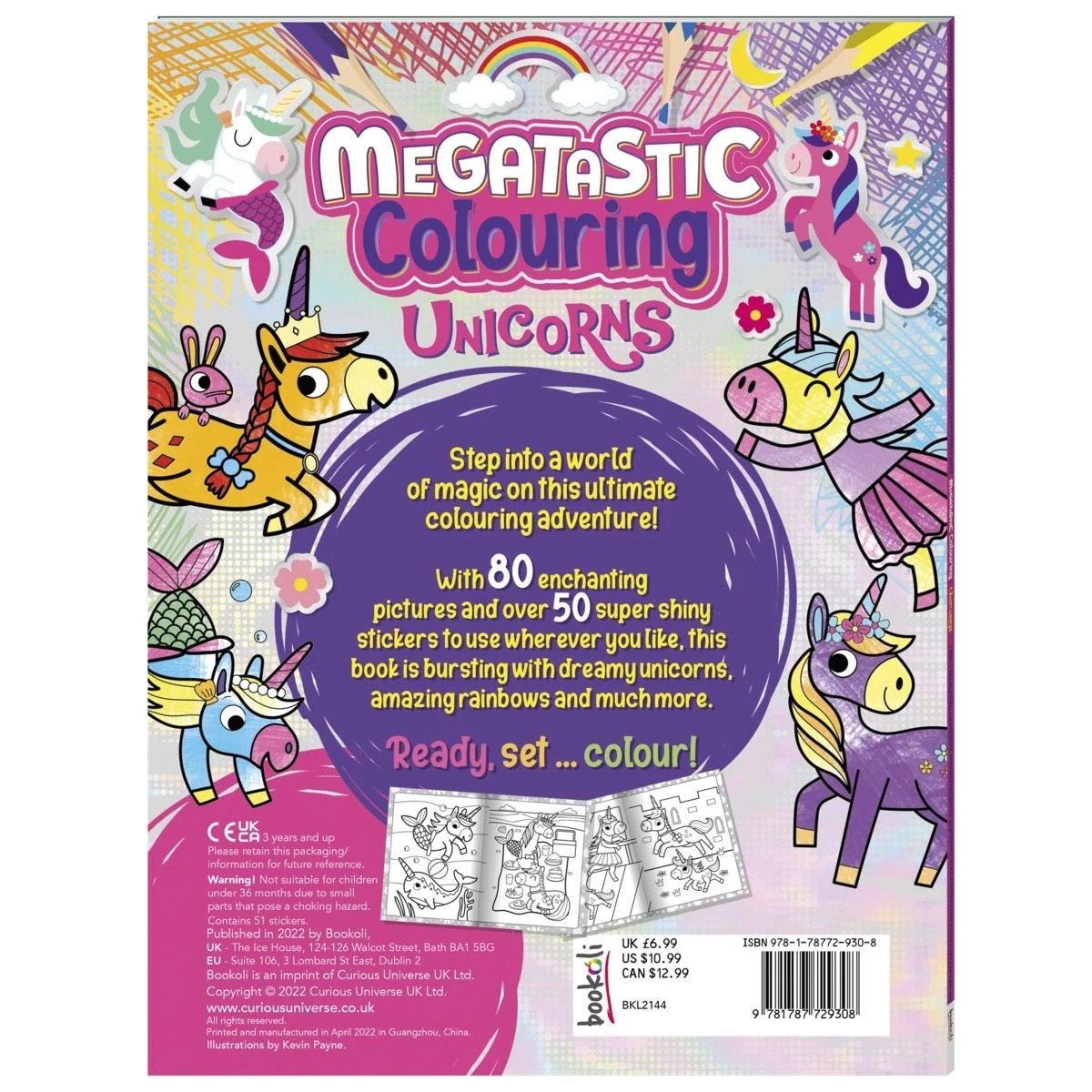 3 Megatastic Colouring: Unicorns - Book, 3 of 3