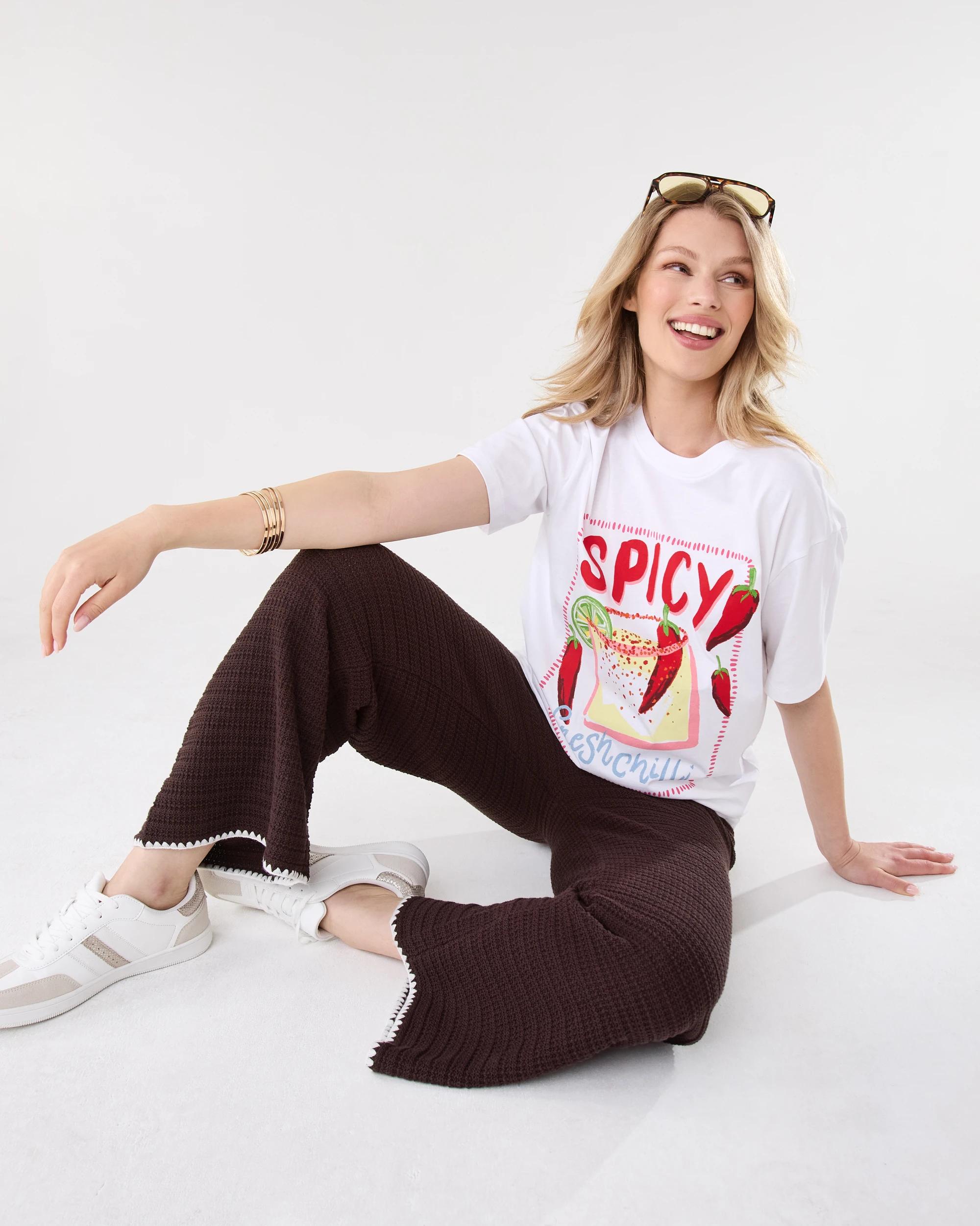 6 Crochet Trim Pants Melt Brown, 6 of 6