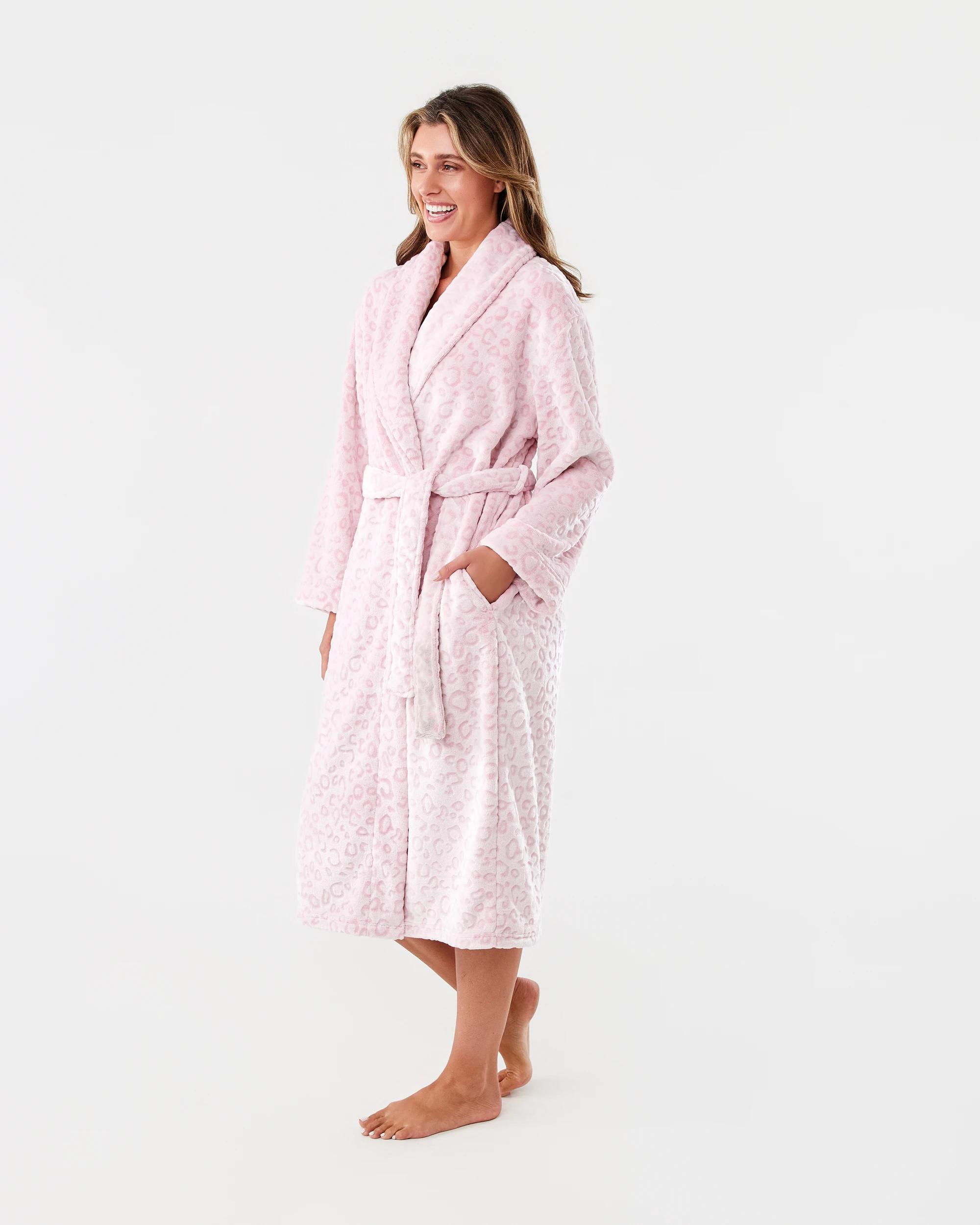 2 Printed Fleece Gown Bllet Pink, 2 of 7