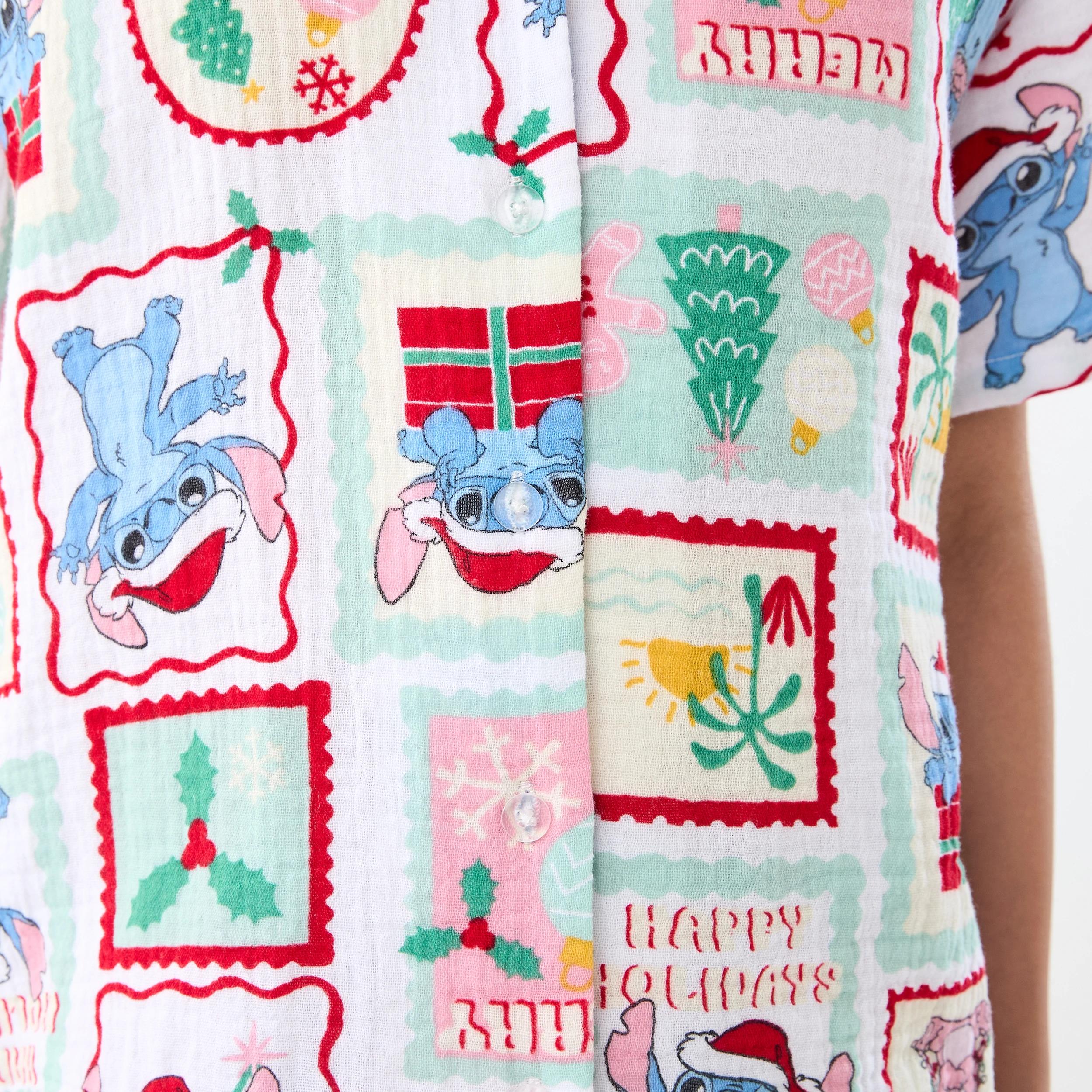 5 Stitch License Christmas Woven Family Matching Pyjama Set STITCH, 5 of 9