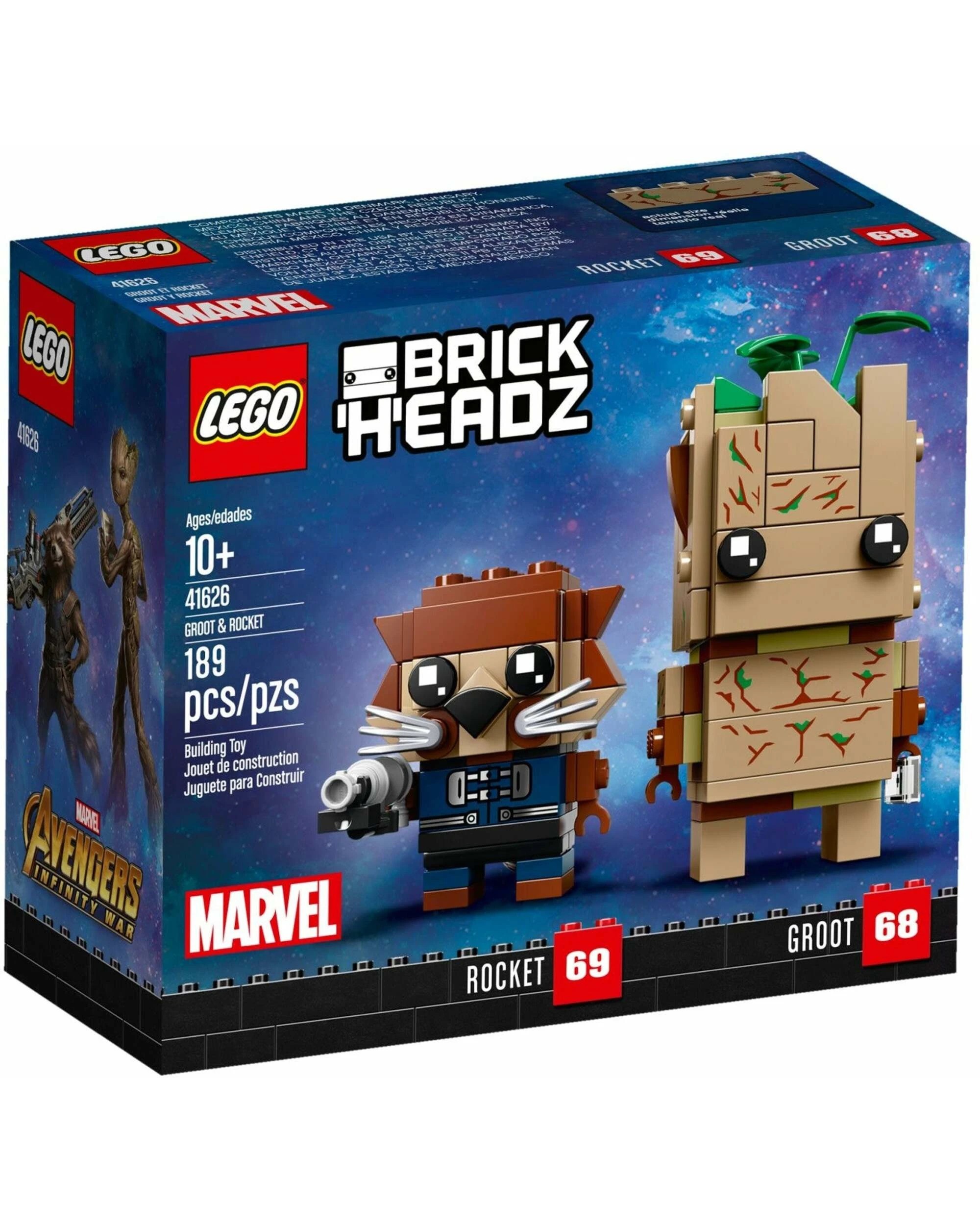 1 LEGO 41626 Groot & Rocket BrickHeadz Set - Avengers, 1 of 3