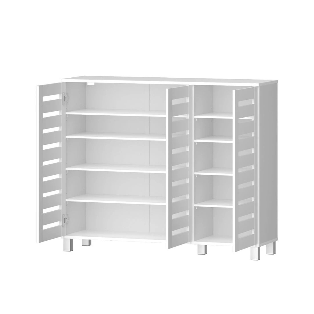 3 Artiss Shoe Rack Cabinet 30 Pairs Adjustable Shelf - White, 3 of 8
