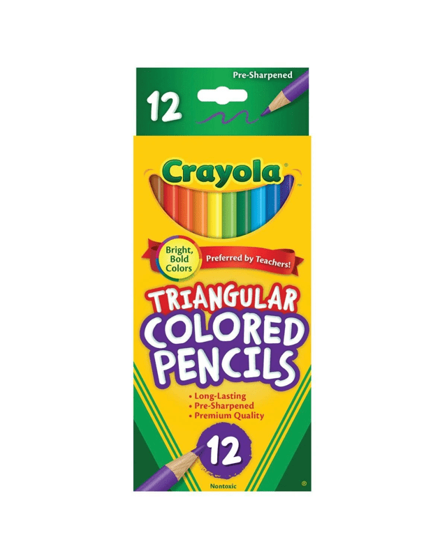 Crayola 12 Pack Triangular Coloured Pen