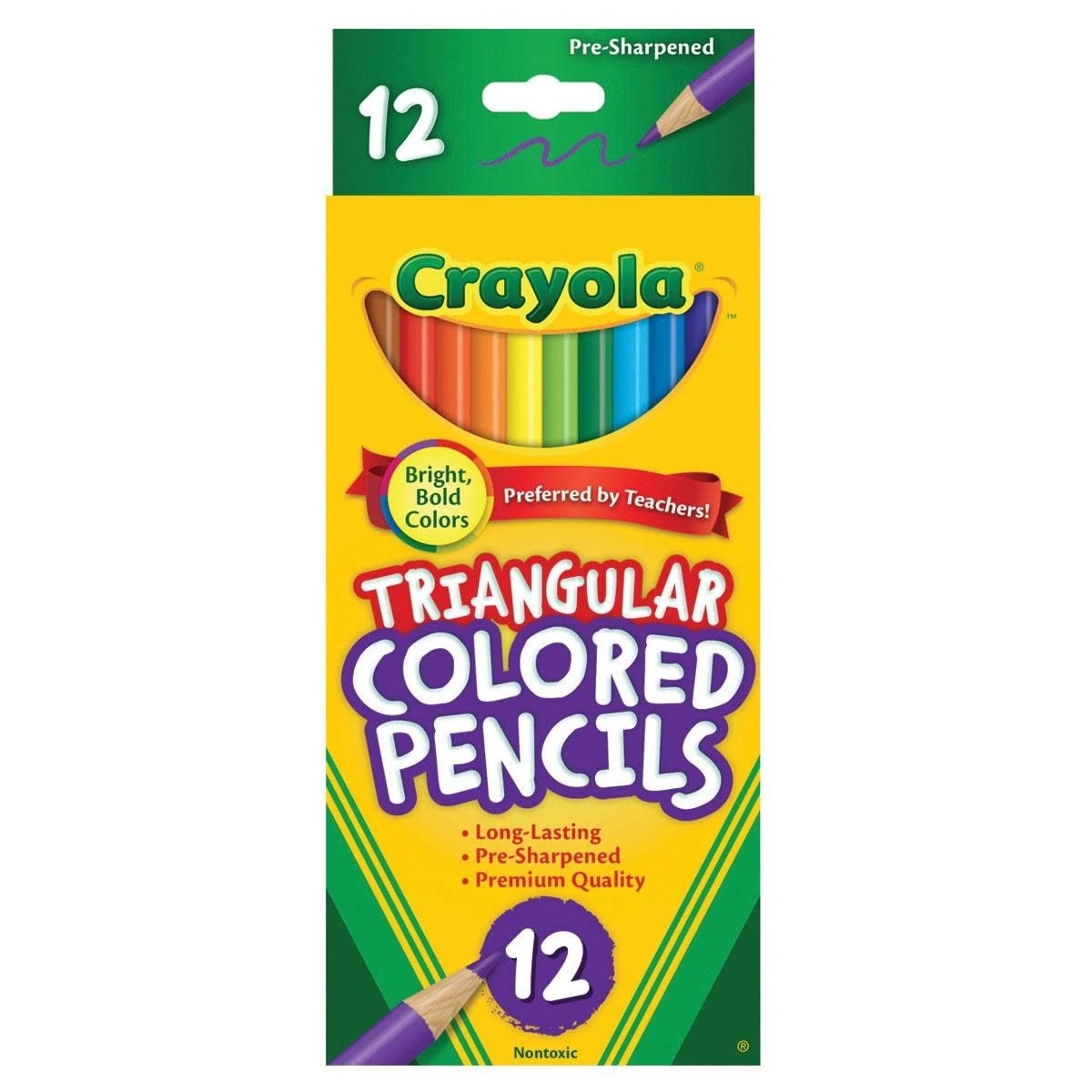 1 Crayola 12 Pack Triangular Coloured Pencils, 1 of 1