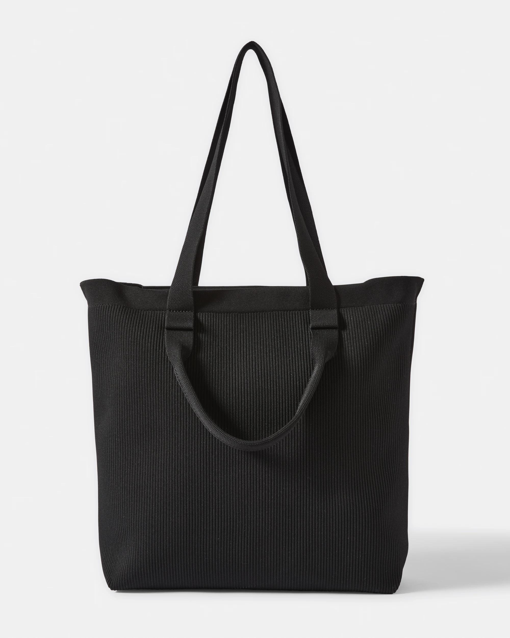 1 Knit Tote Bag Black, 1 of 5