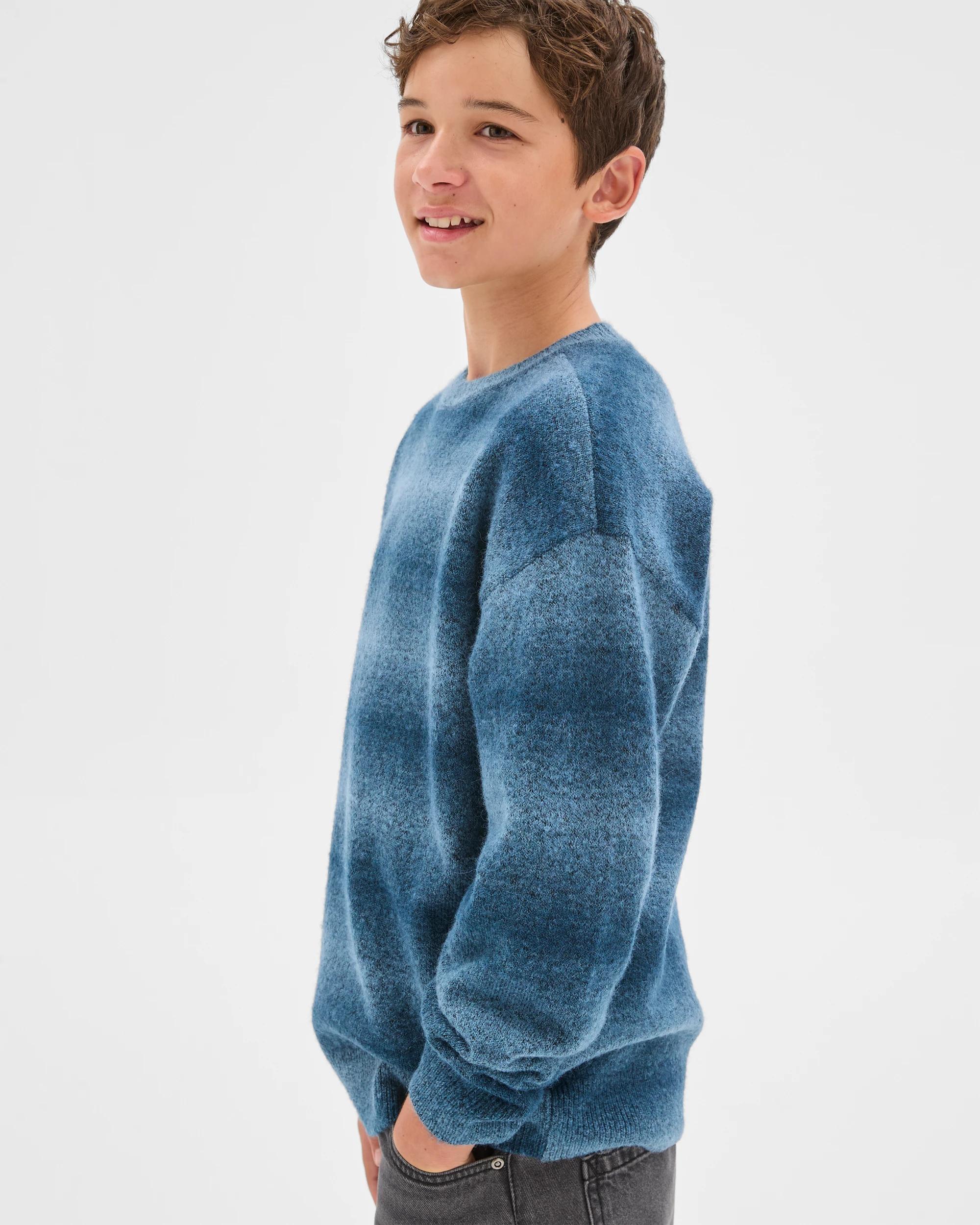 3 Target Kids Crew Neck Knit Jumper BLUE OMBRE, 3 of 6