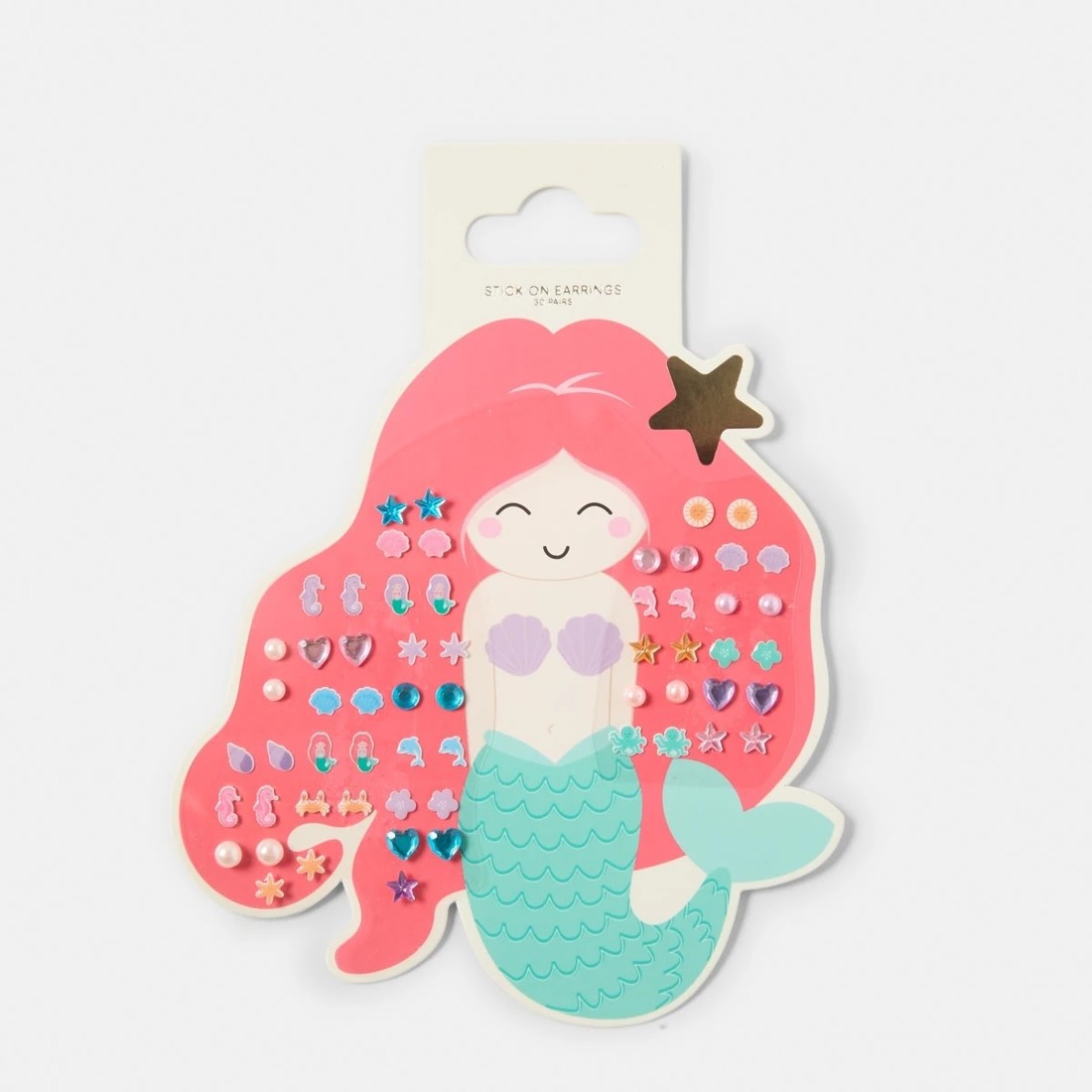 1 30 Pack Stick-On Earrings - Mermaid, 1 of 2