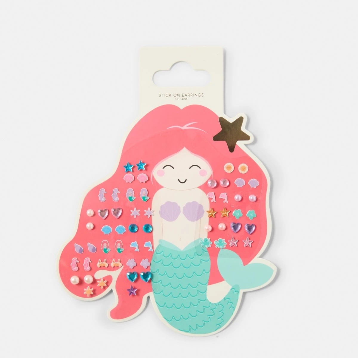 1 30 Pack Stick-On Earrings - Mermaid, 1 of 2