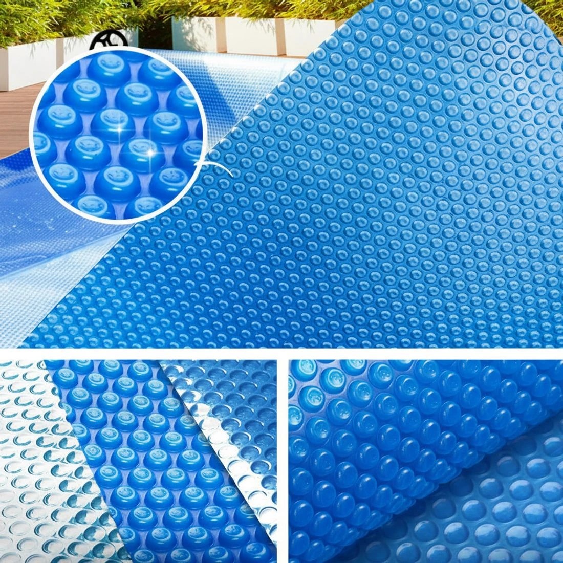 4 Aquabuddy Pool Cover 500 Micron 10x4m Swimming Pool Solar Blanket - Blue, 4 of 6