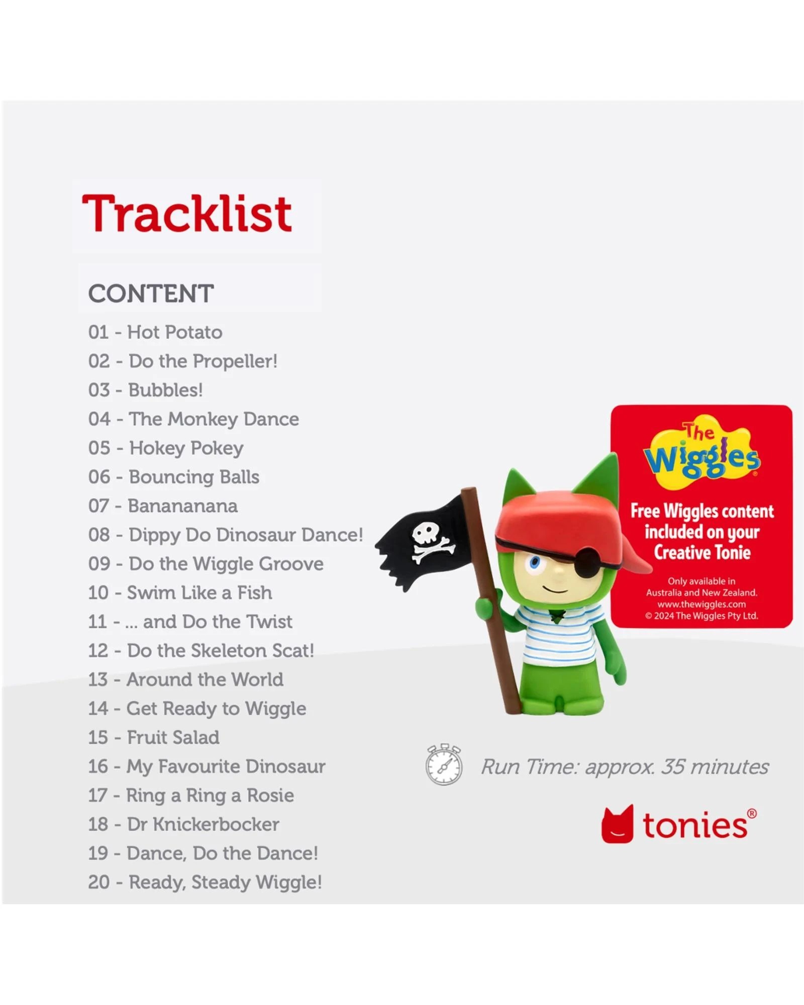 8 Tonies - Creative Tonie - The Wiggles - Pirate - Tonie Audio Character - Multi, 8 of 8