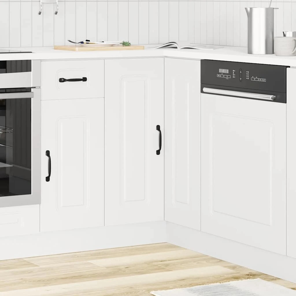 3 vidaXL Wooden Dishwasher Panel Adjustable Feet - White, 3 of 10