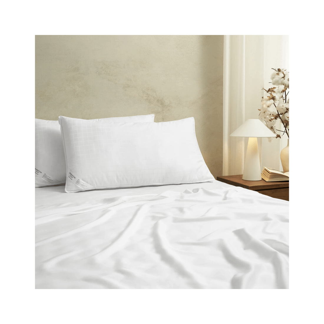 2 Sheraton Luxury Maison 2pc King Size Medium Hotel Pillow Set.
 - White, 2 of 3