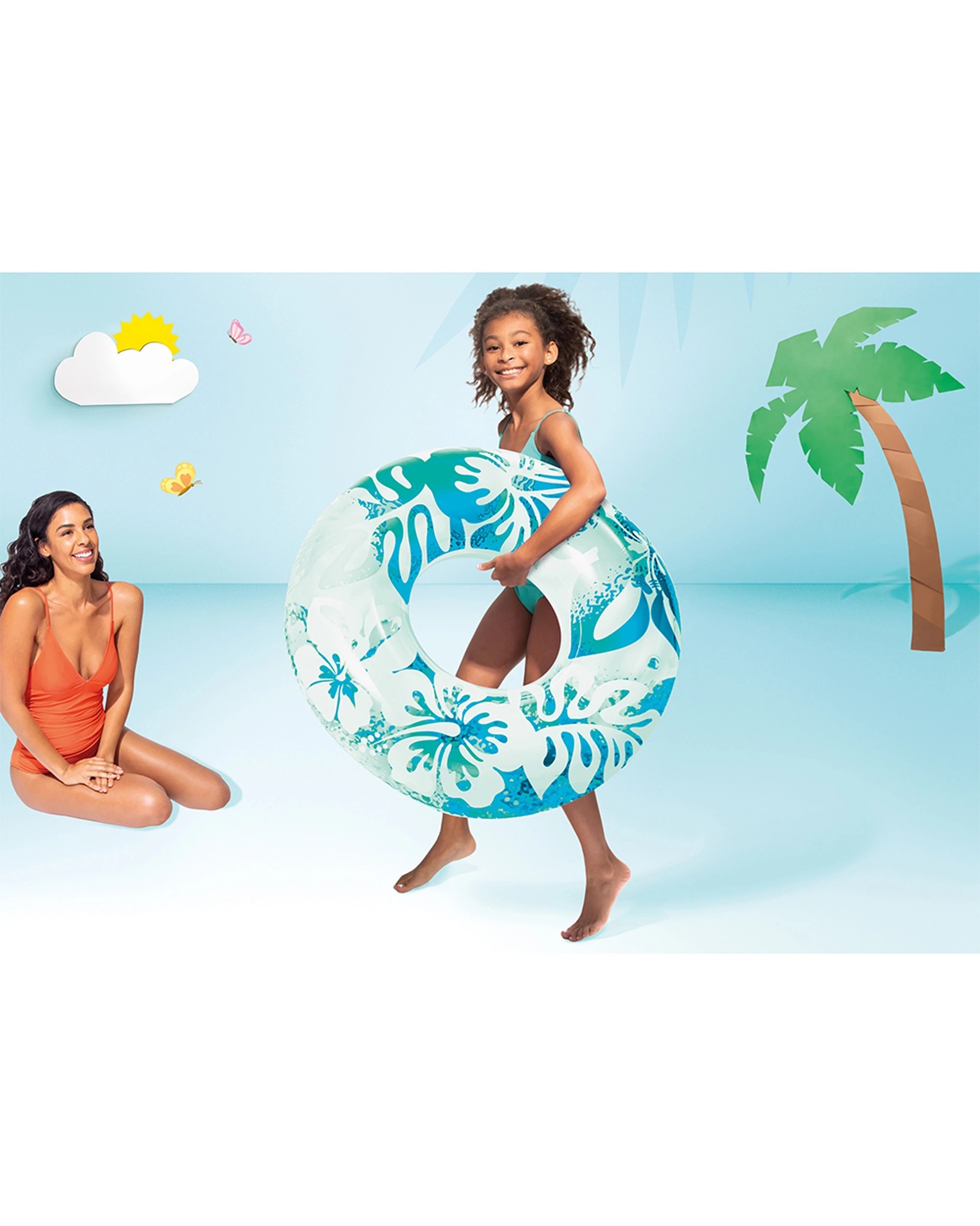 2 Intex 4PK Tropical Colour Inflatable Pool Swim Tube - Assorted, 2 of 9