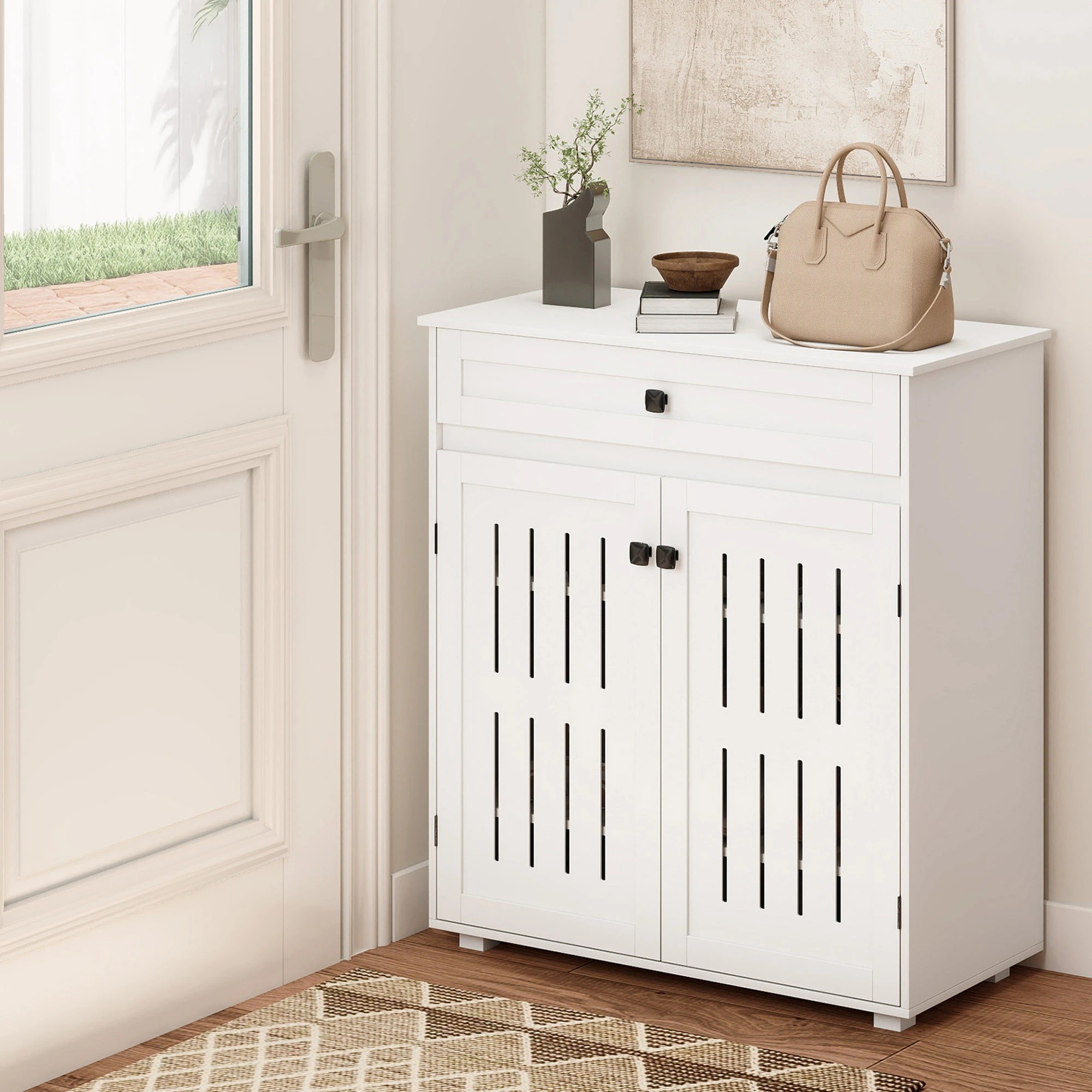 8 Levede Shoe Cabinet 4-Tier - White, 8 of 10