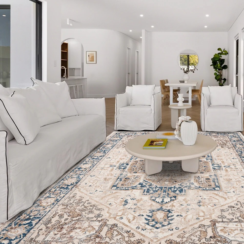 3 ZUNI Floor Rug Soft Fluffy Area Rugs Bedroom Living Room 160x230cm Pale - Blue, 3 of 3