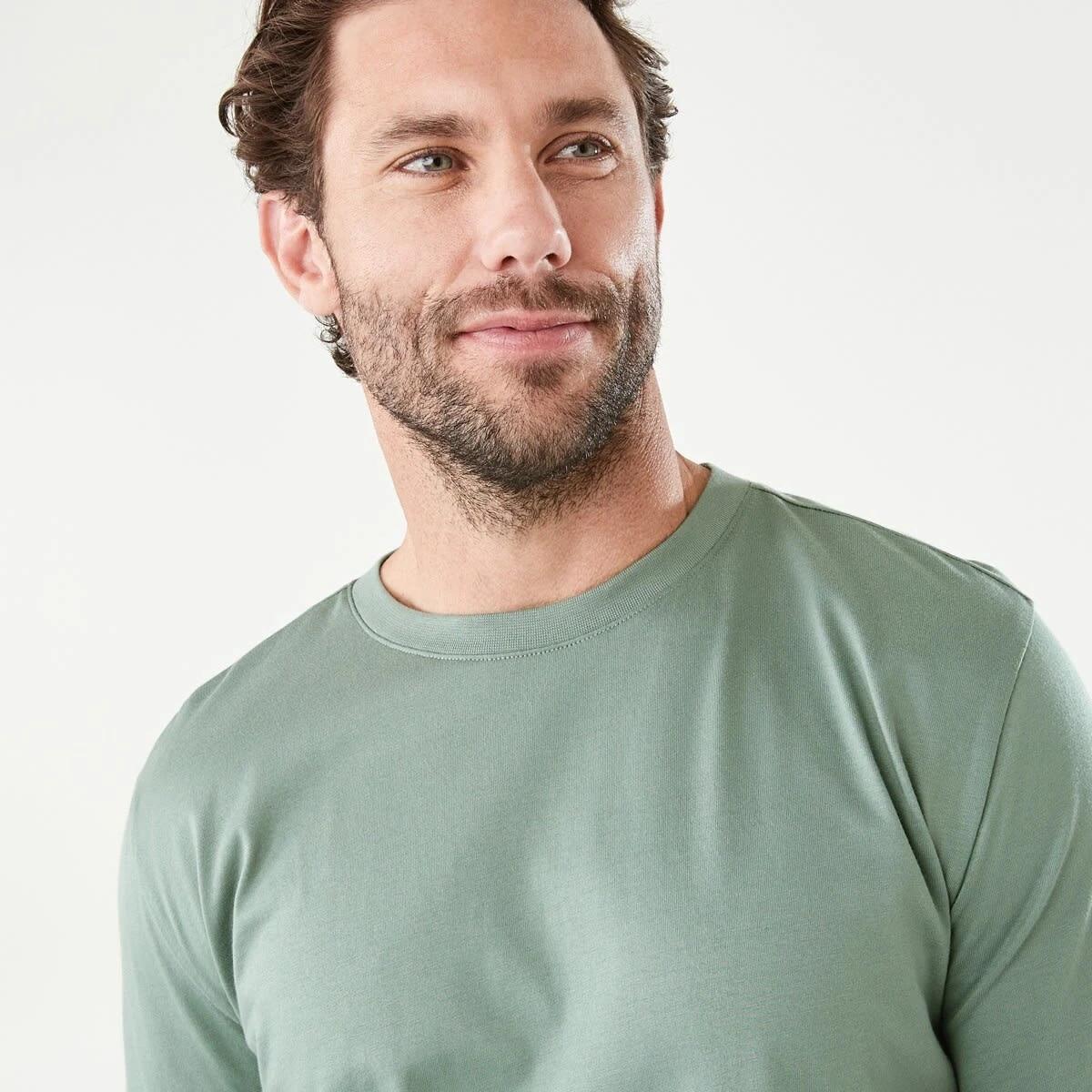 4 Australian Cotton Crew Neck T-shirt Chin Green, 4 of 5