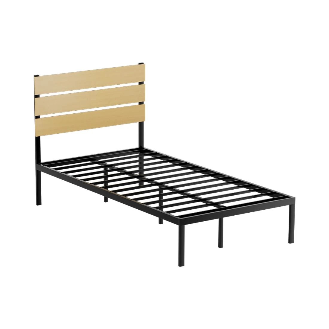 1 Artiss Bed Frame King Single Size Metal Frame PAULA - Black, 1 of 4