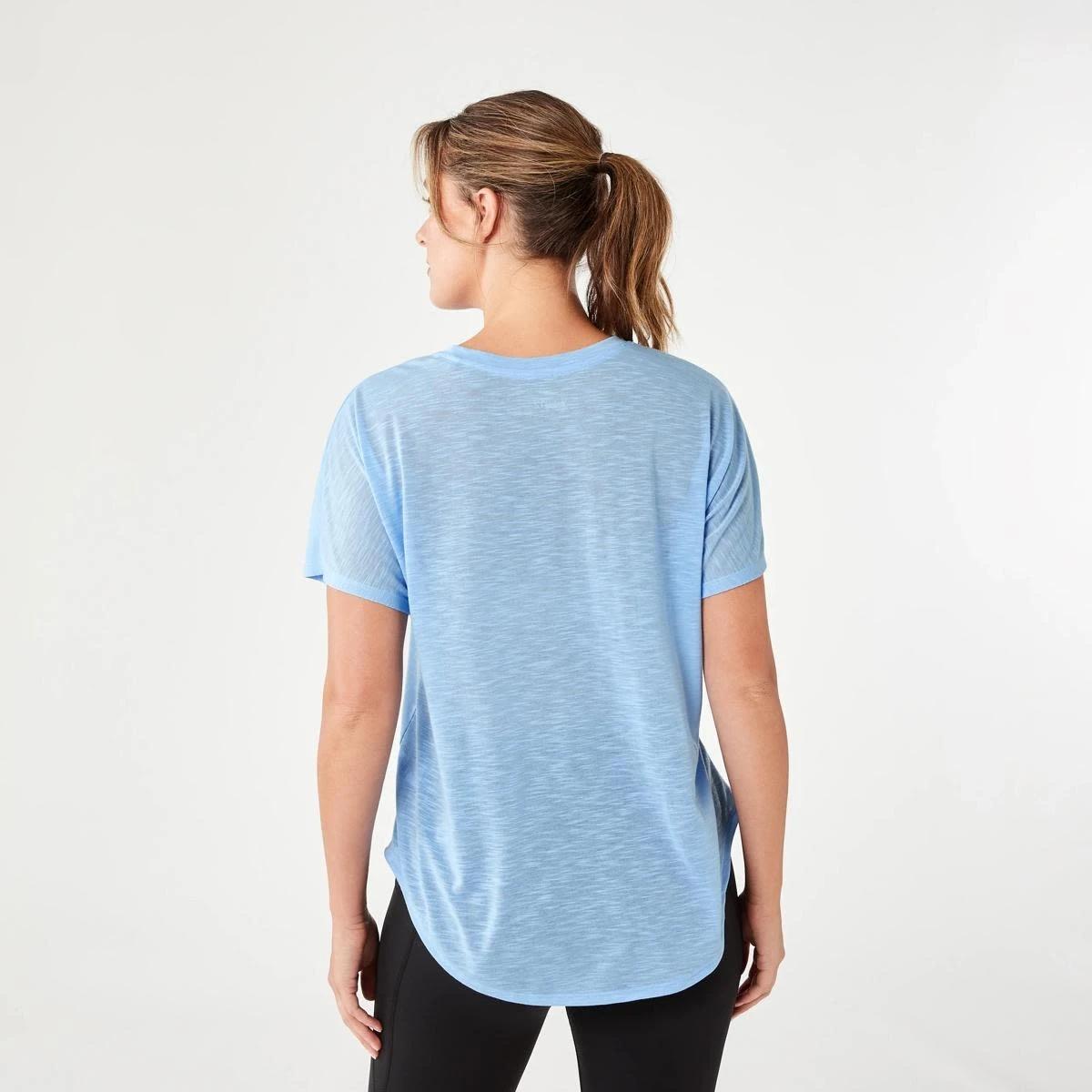 3 Active Womens Relax Sleeve T-shirt MELODY BLUE, 3 of 5