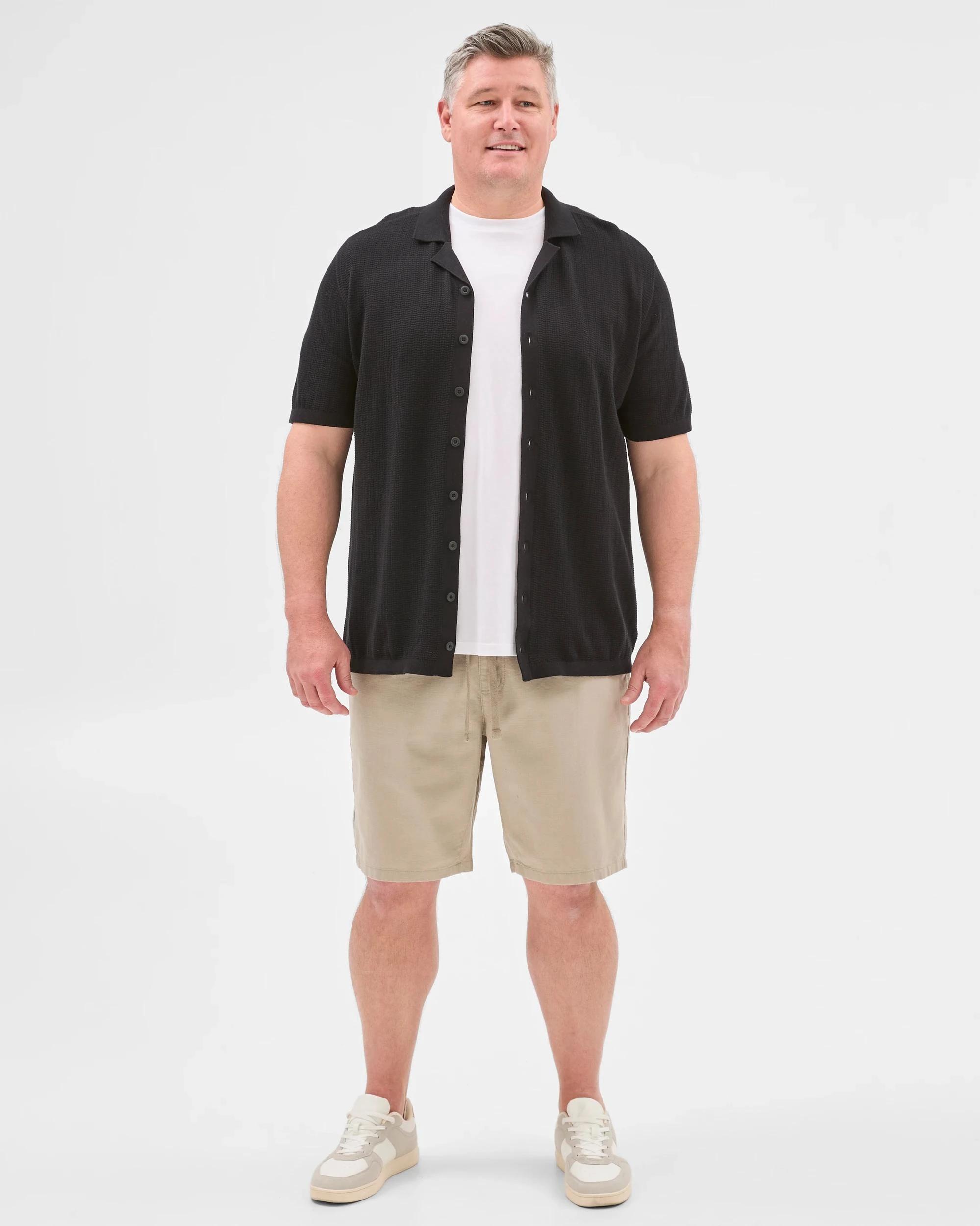 6 Target Plus Size Australian Cotton Knitted Shirt BLACK, 6 of 6