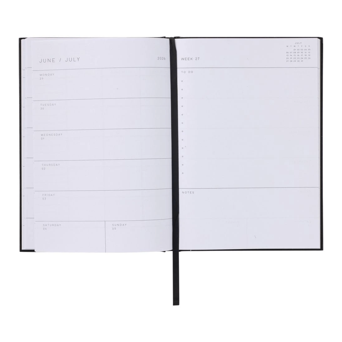 7 Keji A5 WTV Hardcover 2026 Diary Black, 7 of 7
