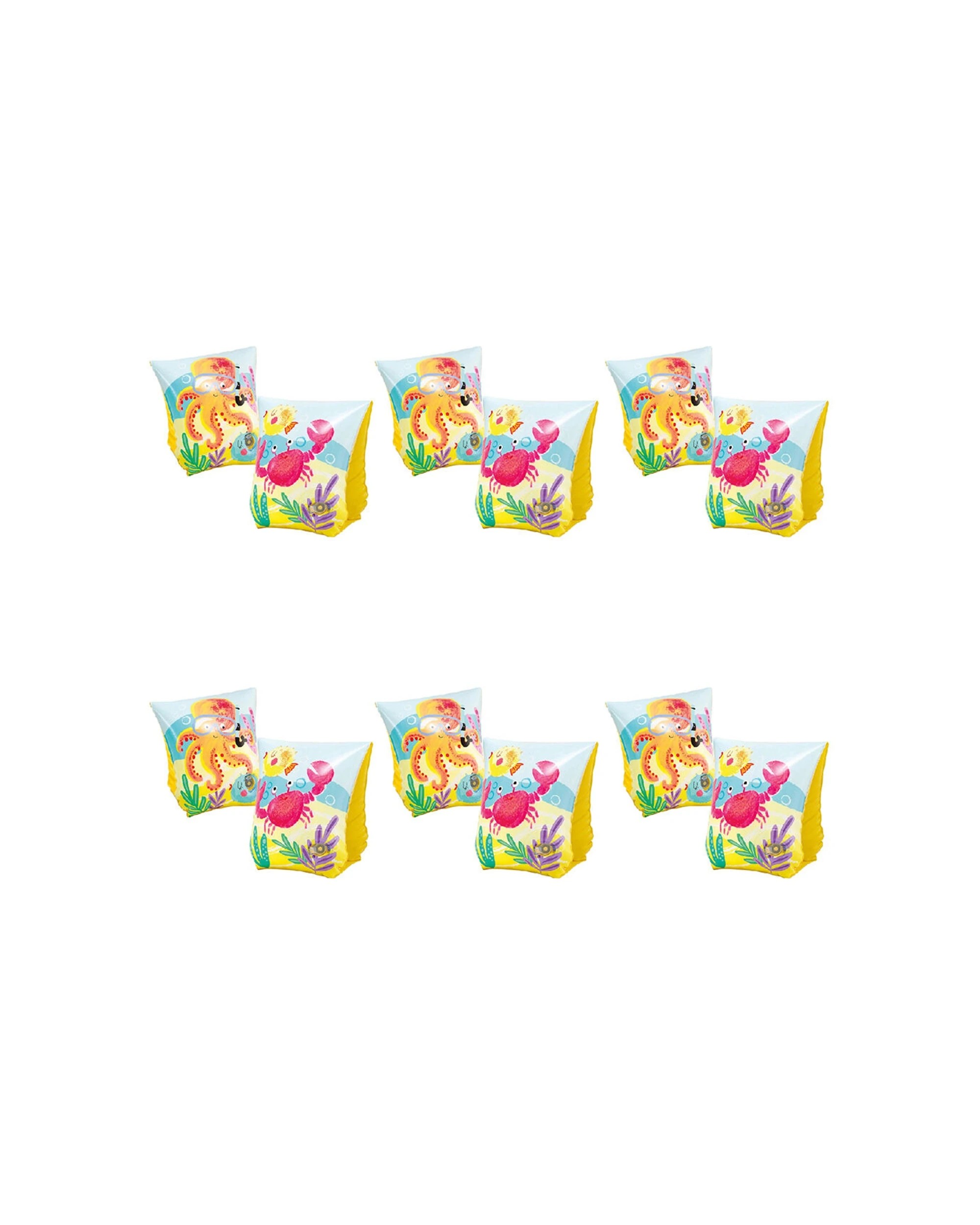 1 Intex 6PK Tropical Buddies Inflatable Kids/Childrens Arm Bands 3-6y+ - Multi, 1 of 4