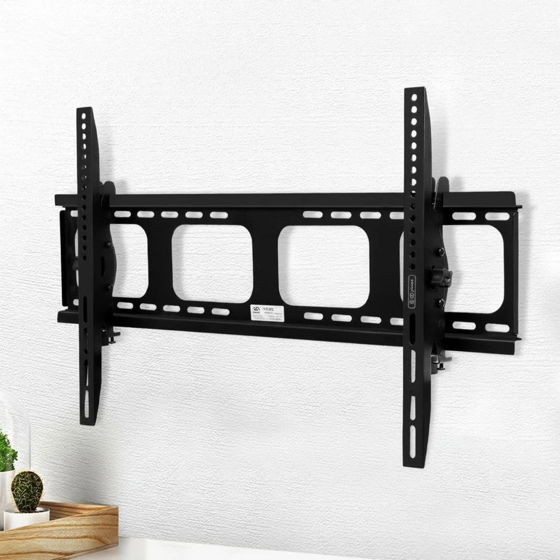 6 Artiss TV Wall Mount Bracket for 42"-90" LED LCD TVs Tilt Slim Flat Low Profile - Black, 6 of 6
