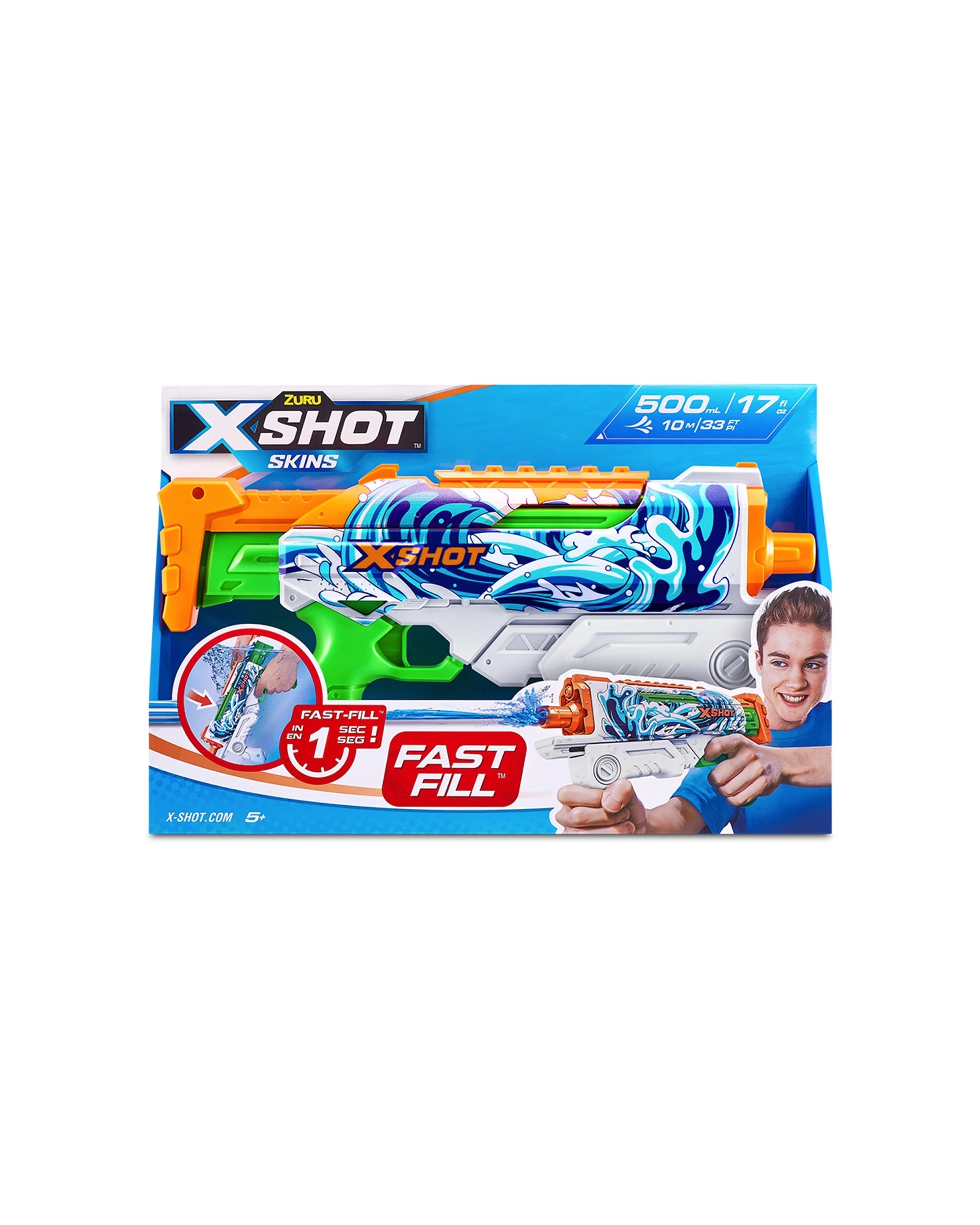 1 Zuru X-SHOT Fast Fill Skins Water Gun Hyperload Toy Kids - Multi, 1 of 2