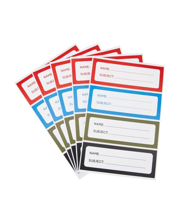20 Pack Book Labels