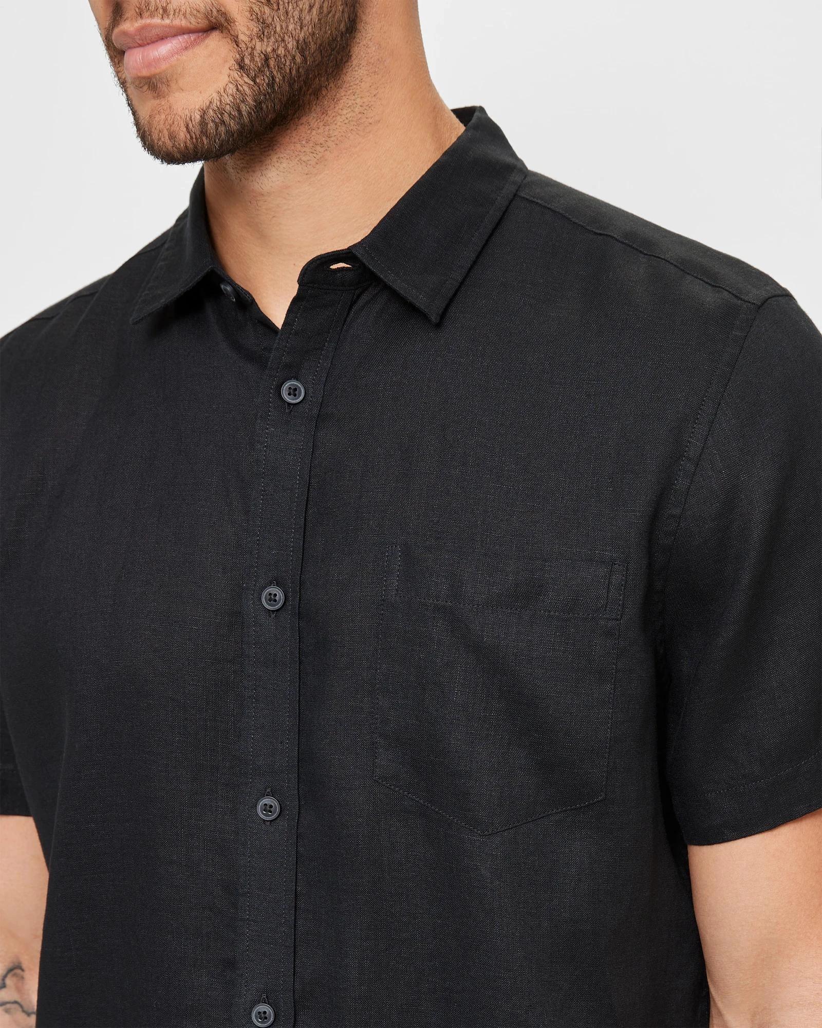 5 Target European Linen Shirt BLACK, 5 of 5
