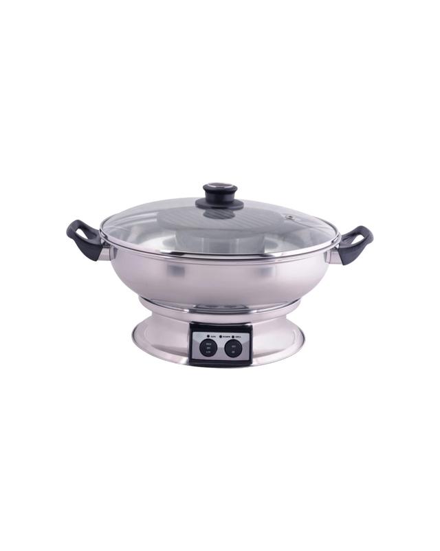 Maxim 2.5L Teppanyaki Steam Boat Electric Hot Pot 1350W - Si