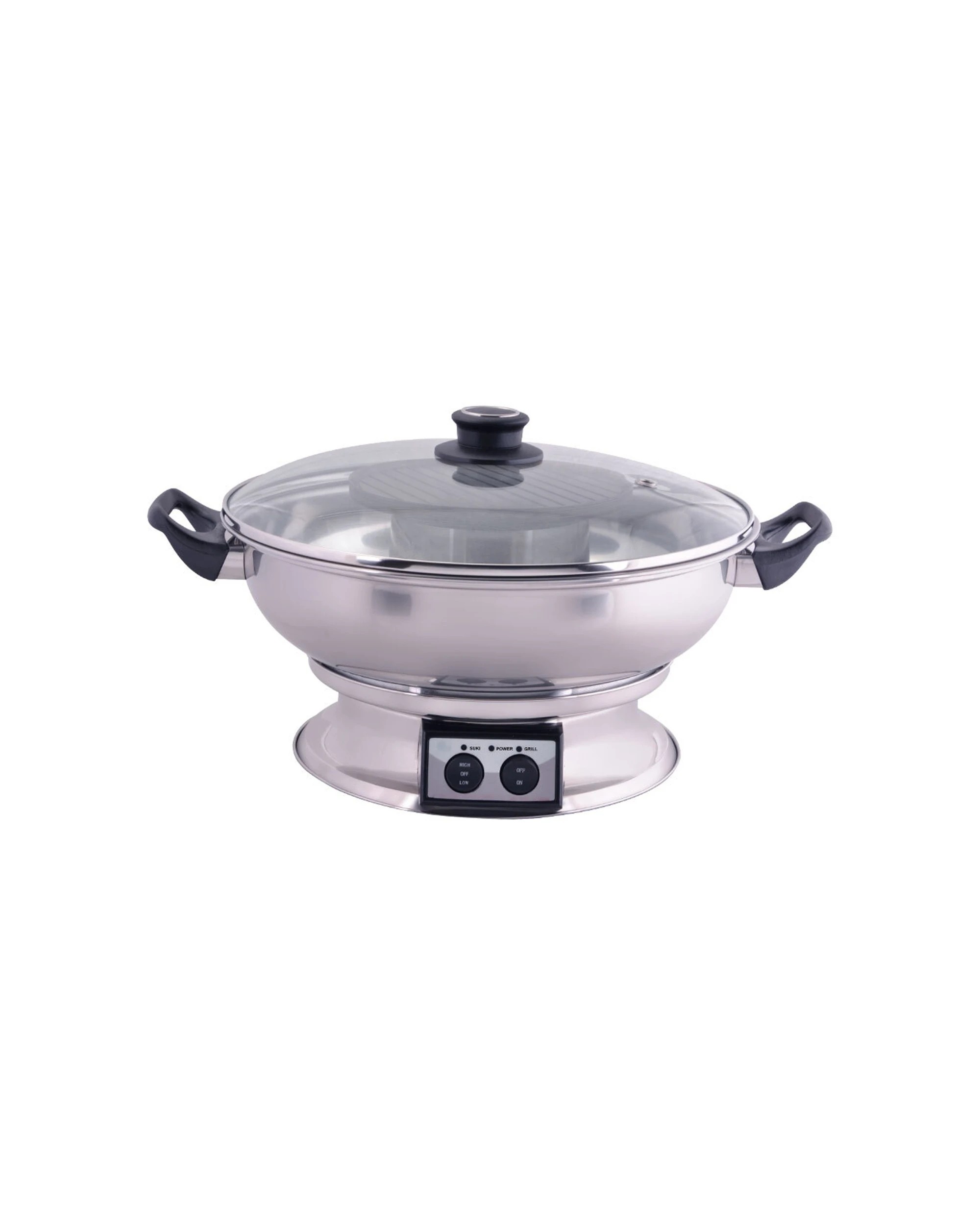 1 Maxim 2.5L Teppanyaki Steam Boat Electric Hot Pot 1350W - Silver, 1 of 1