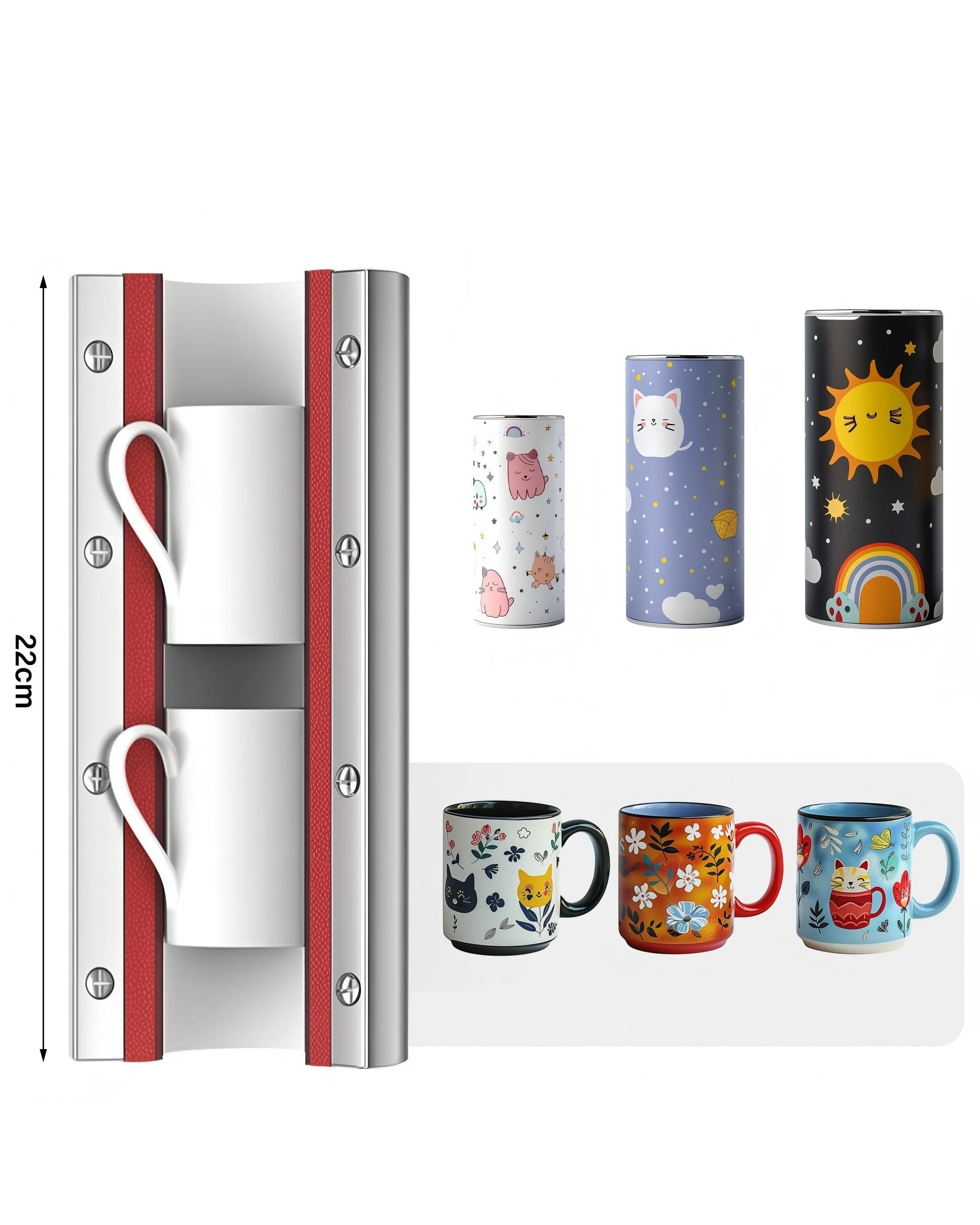 4 Advwin Heat Press for Mug 11-30 oz - Pink, 4 of 8