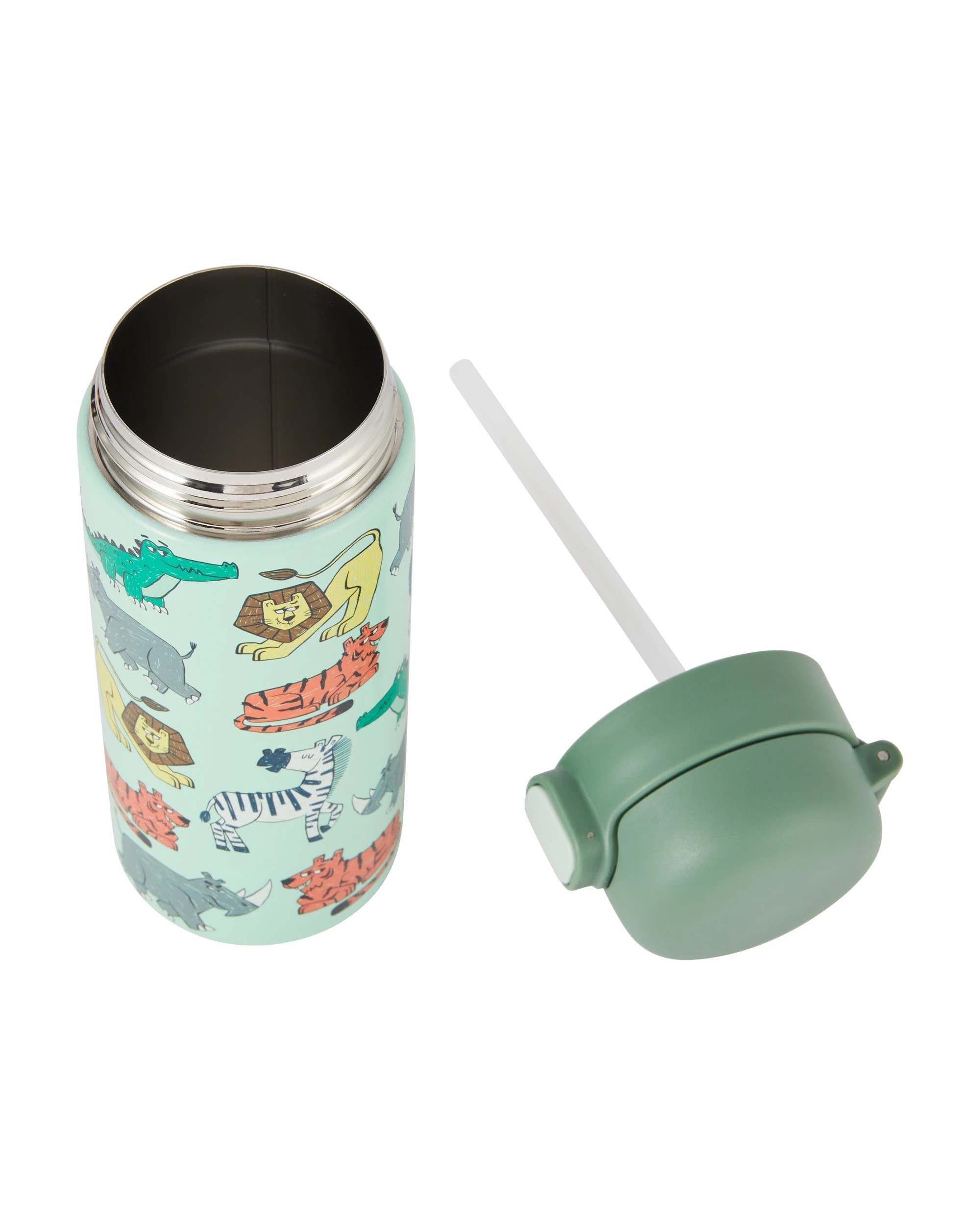 4 400ml Double Wall Insulated Cylinder Bottle - Animal, 4 of 6