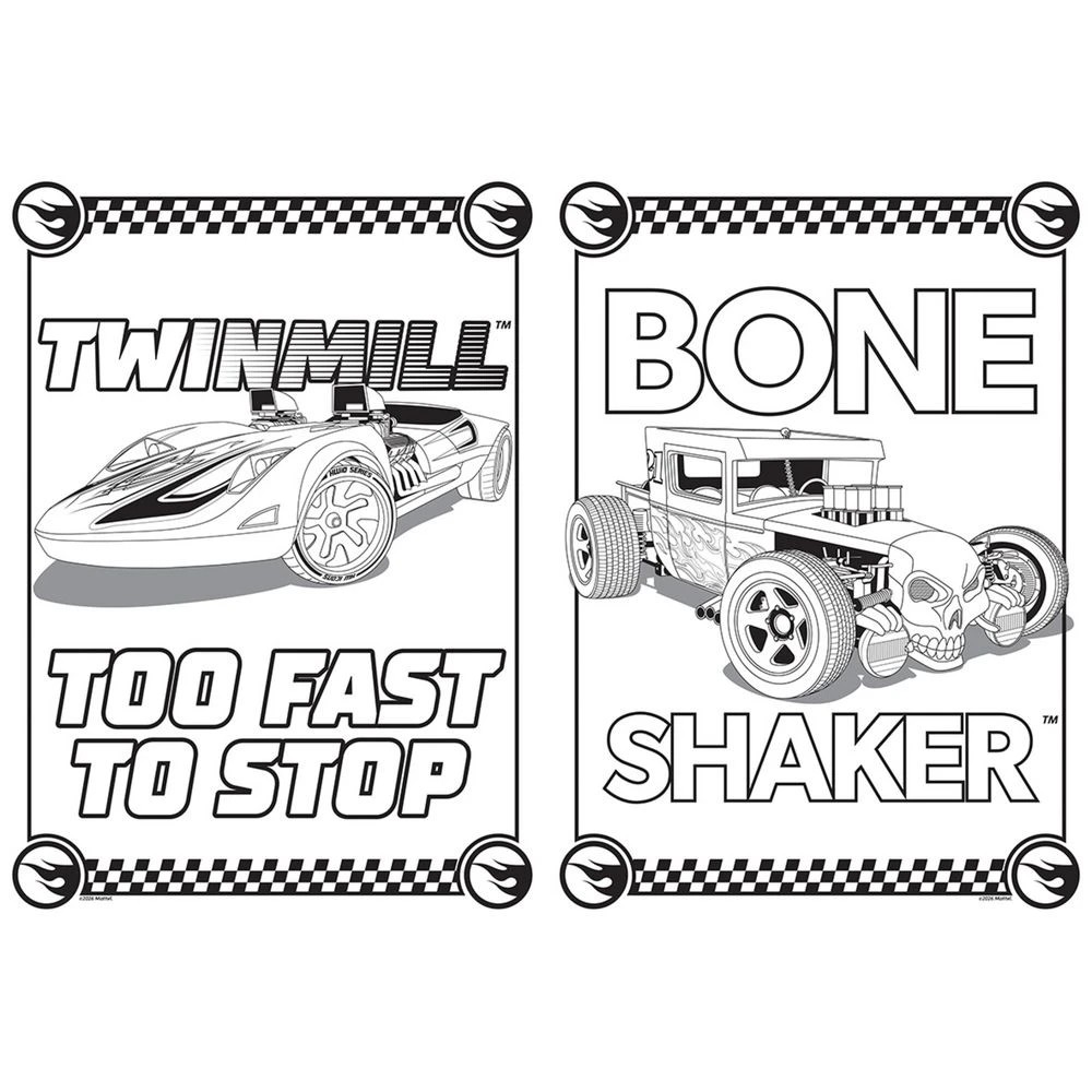 4 Scholastic Mega Colouring Book Hot Wheels, 4 of 4