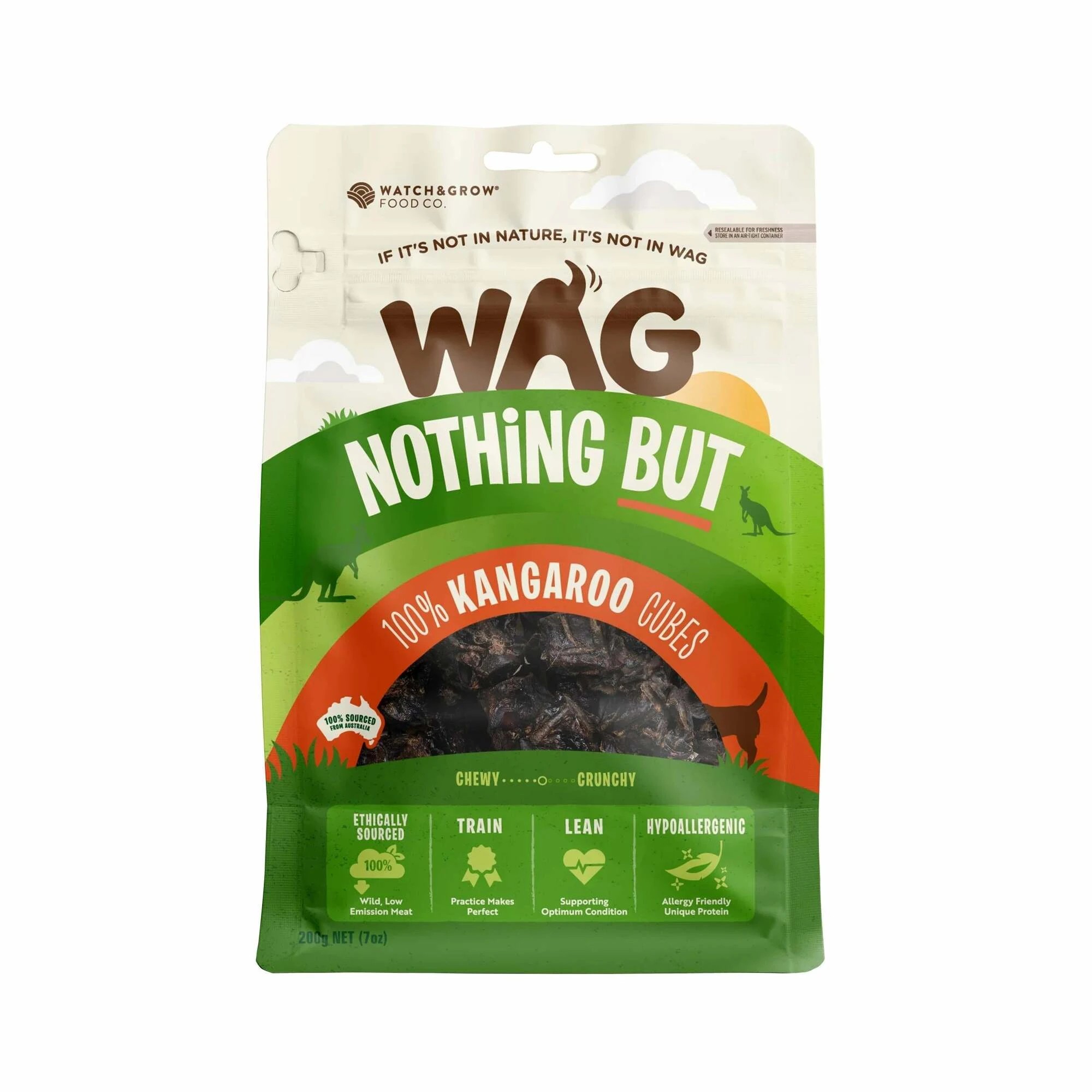 1 WAG Kangaroo Cubes 200g Treats, 1 of 2