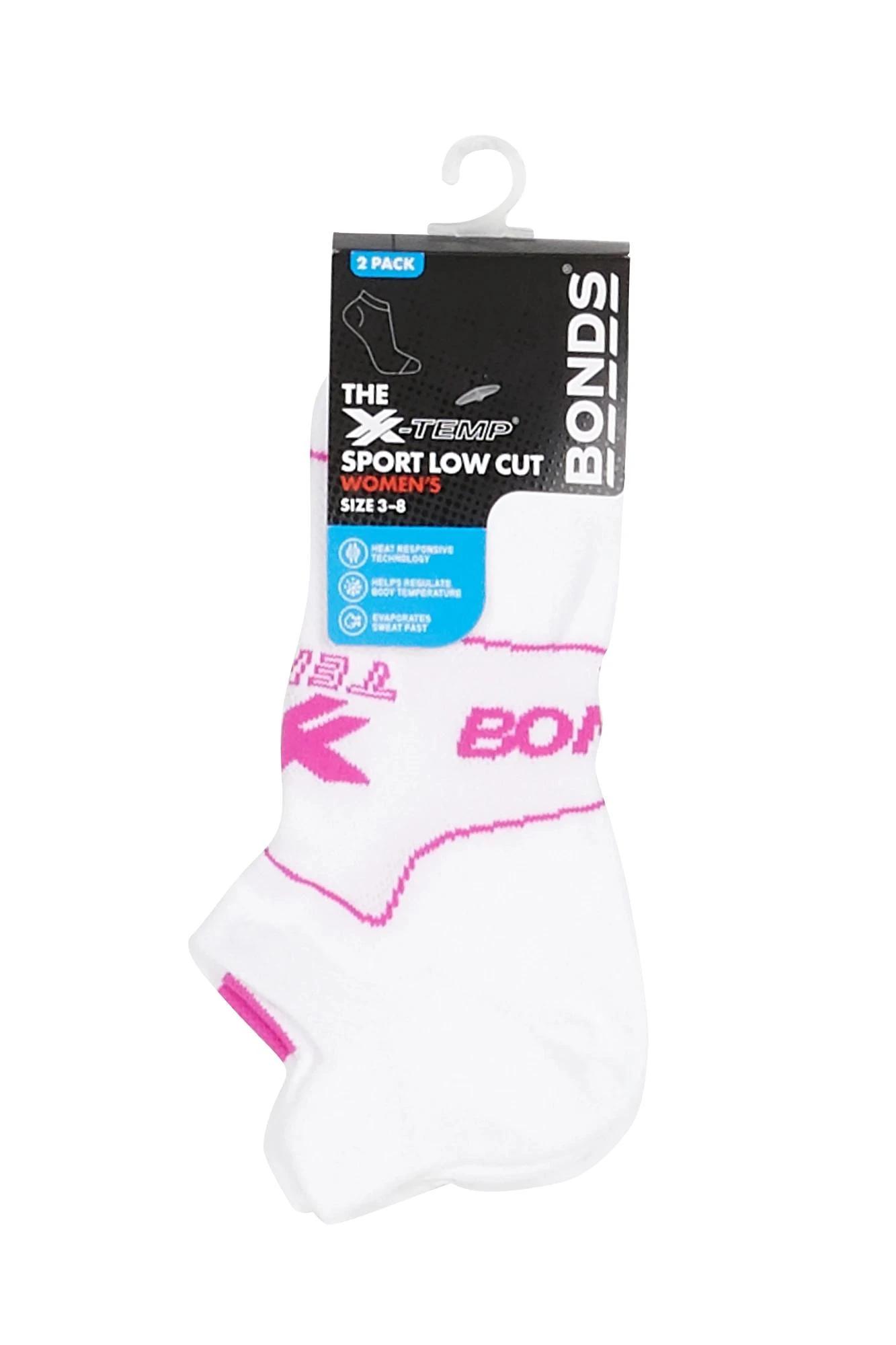 2 2 Pack X-Temp Max Low Cut Socks - Bonds WHITE, 2 of 3