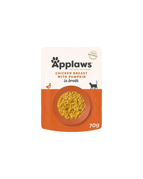 Applaws Natural Cat Food Chicken Breast With Pumpkin Pouch 70g 16 Pack