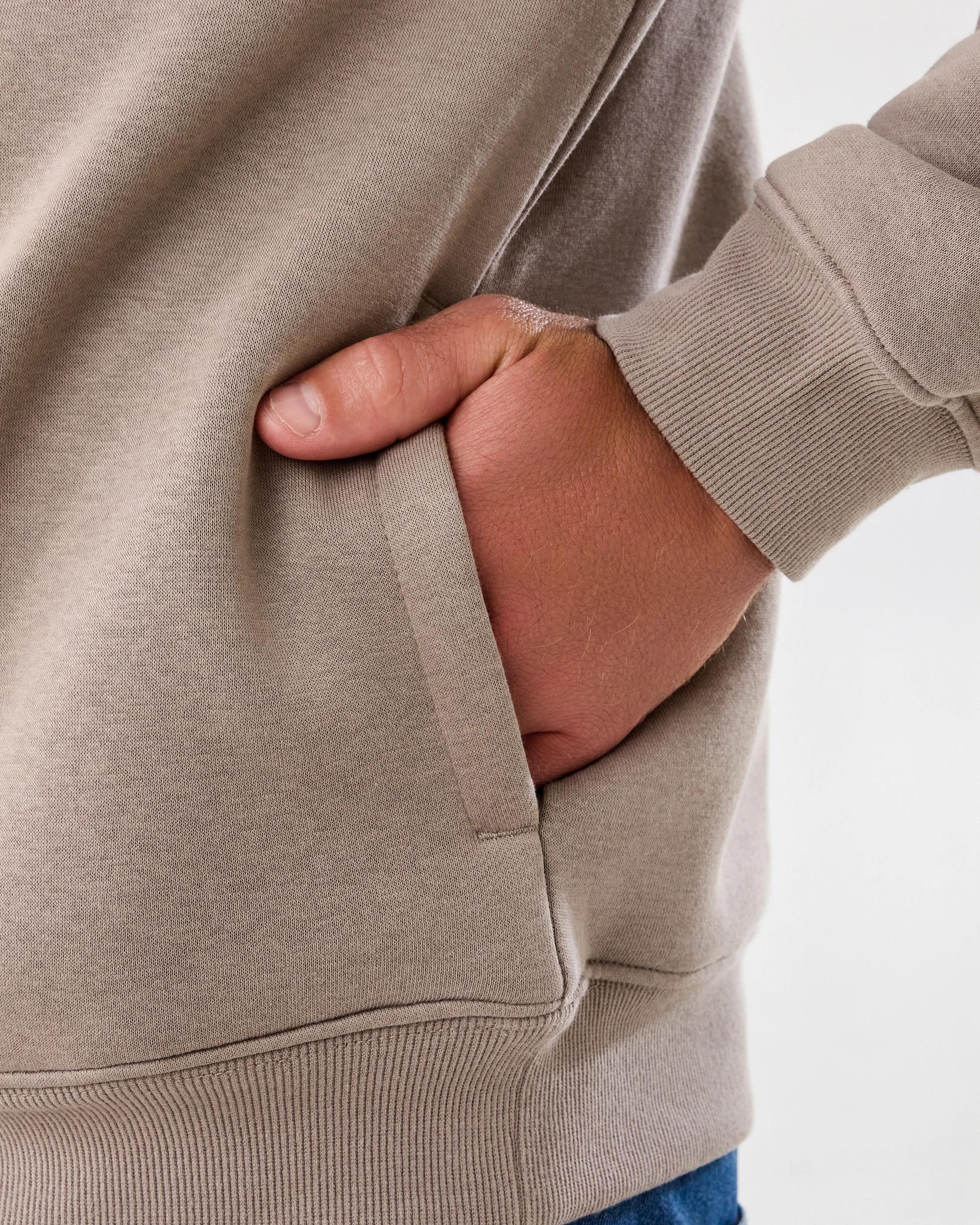 6 Quarter Zip Sweatshirt Brn Drift, 6 of 6