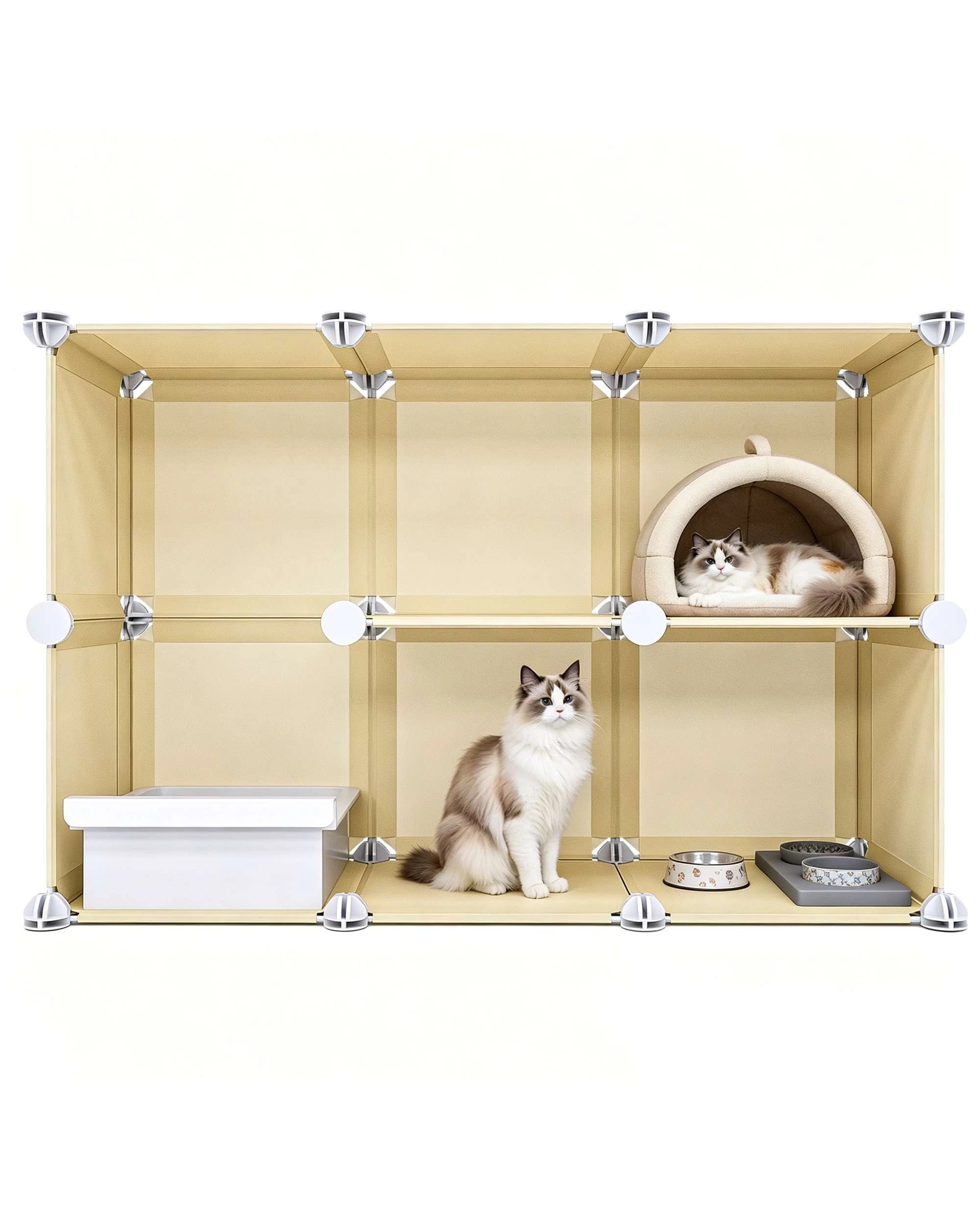 7 Advwin Cat Cage with Cat Litter Box DIY Cat Enclosures Cat Condo House, 7 of 7