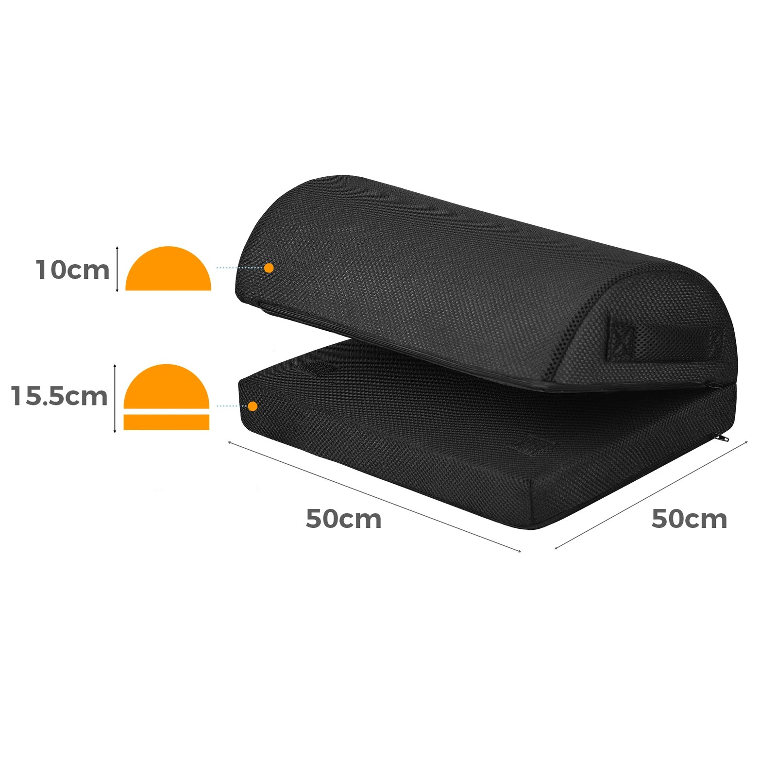 3 Starry Eucalypt Foot Rest Stool Foot Pad Foam Cushion Adjustable Pillow - Black, 3 of 4