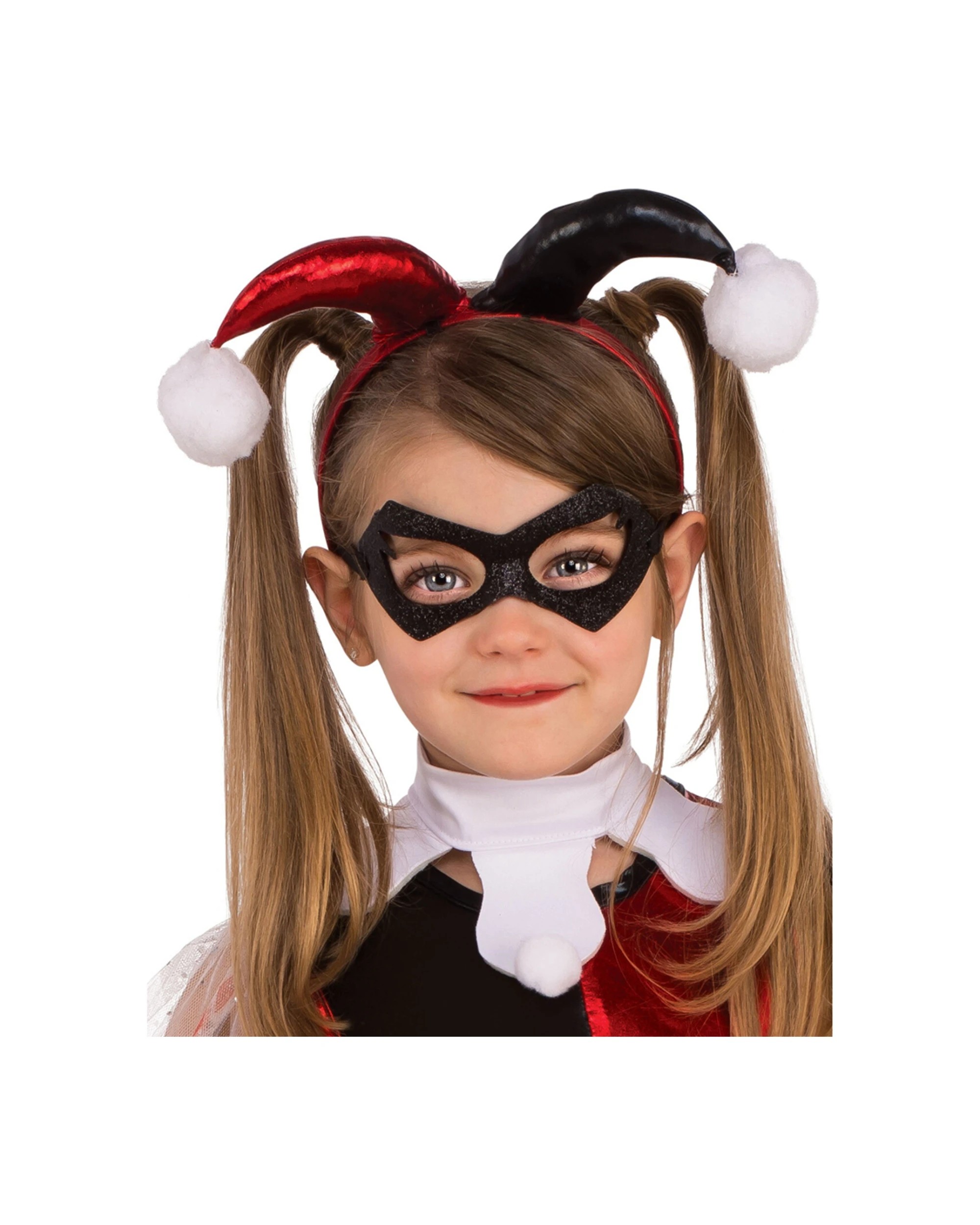 4 Dc Comics Harley Quinn Deluxe Costume Kids Dress Up Party Cosplay Outfit Size M - Red, 4 of 4