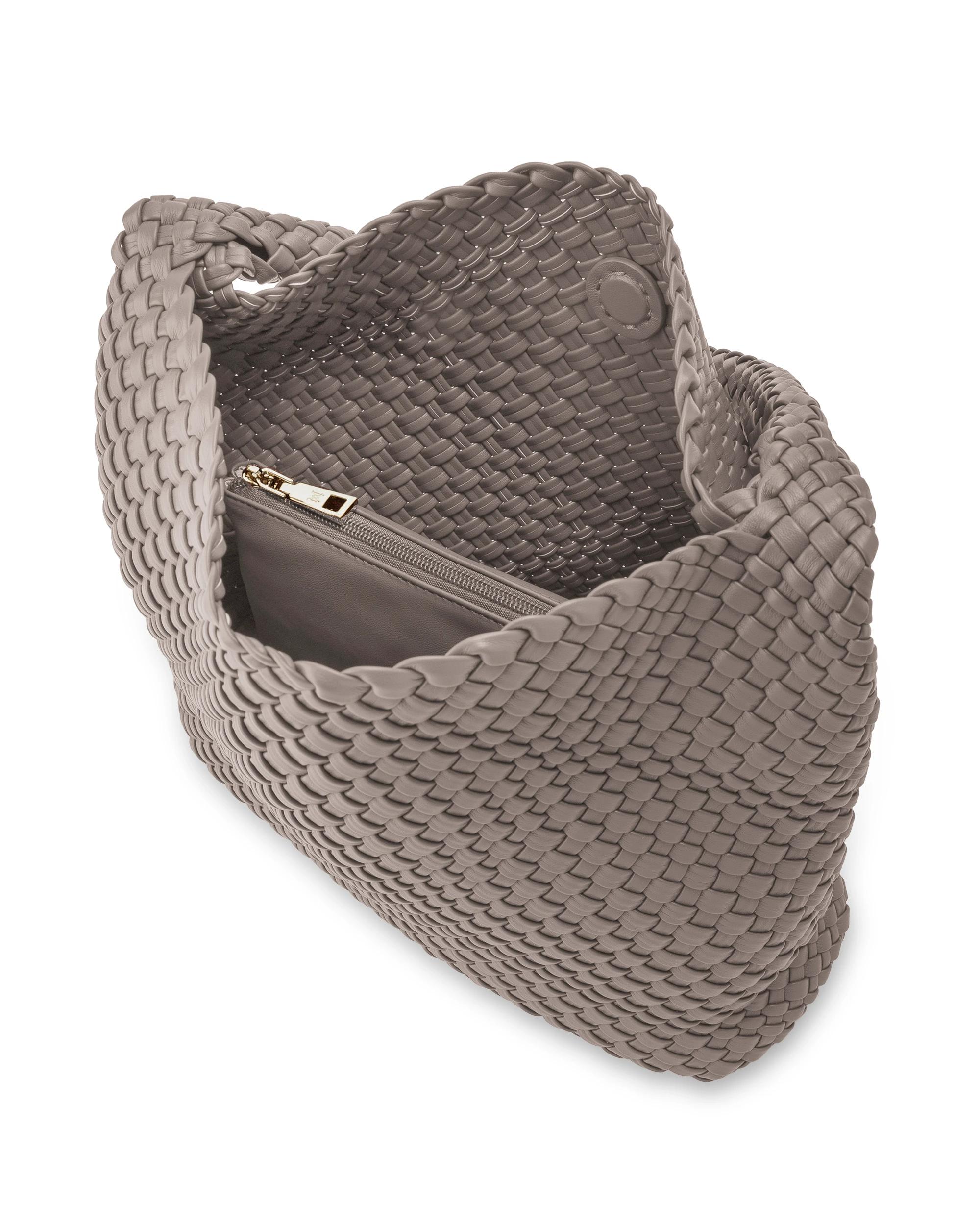 5 Madison Accessories Lydia Weave Large Hobo TAUPE, 5 of 6
