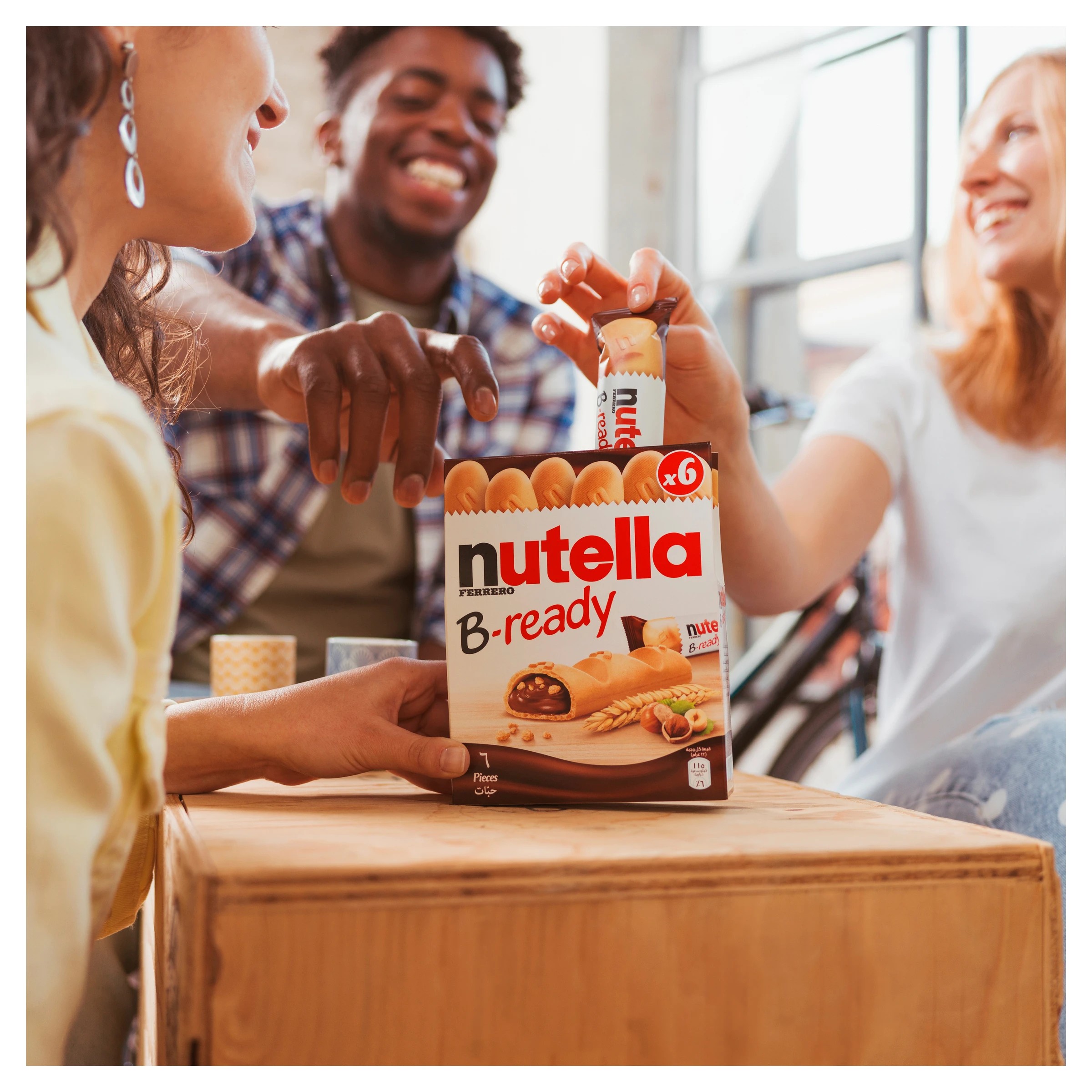 4 6 Piece Nutella B-Ready Wafer Chocolate Biscuit 132g, 4 of 10