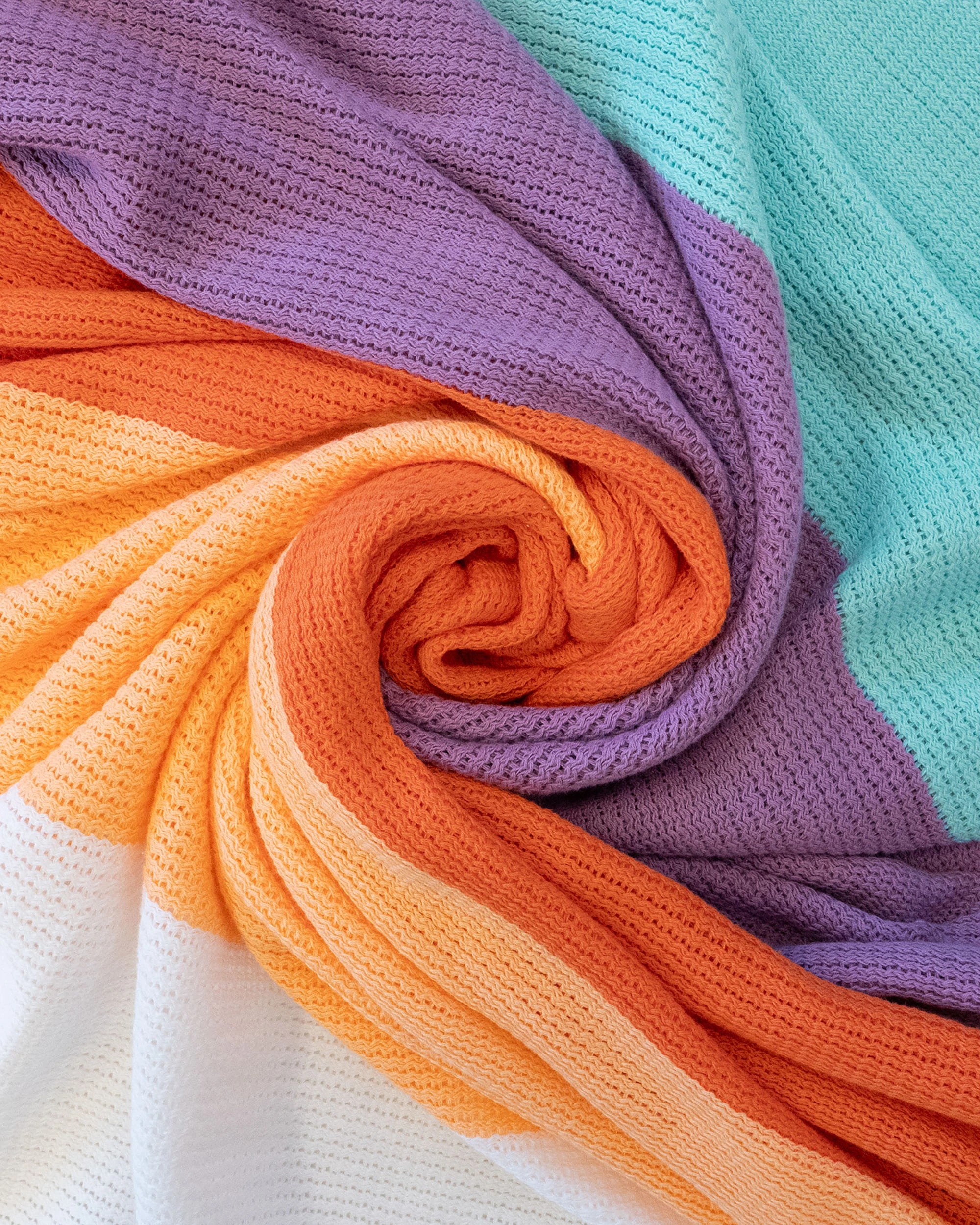 3 Bambury Azalea Cotton Lightweight Knit Throw - Multi, 3 of 3