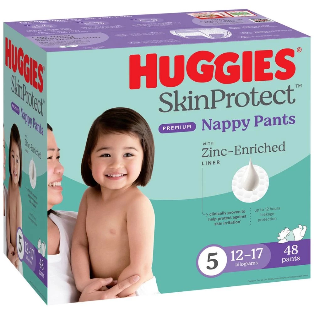 1 Huggies Skin Protect Nappies Size 5 48 Pack, 1 of 2