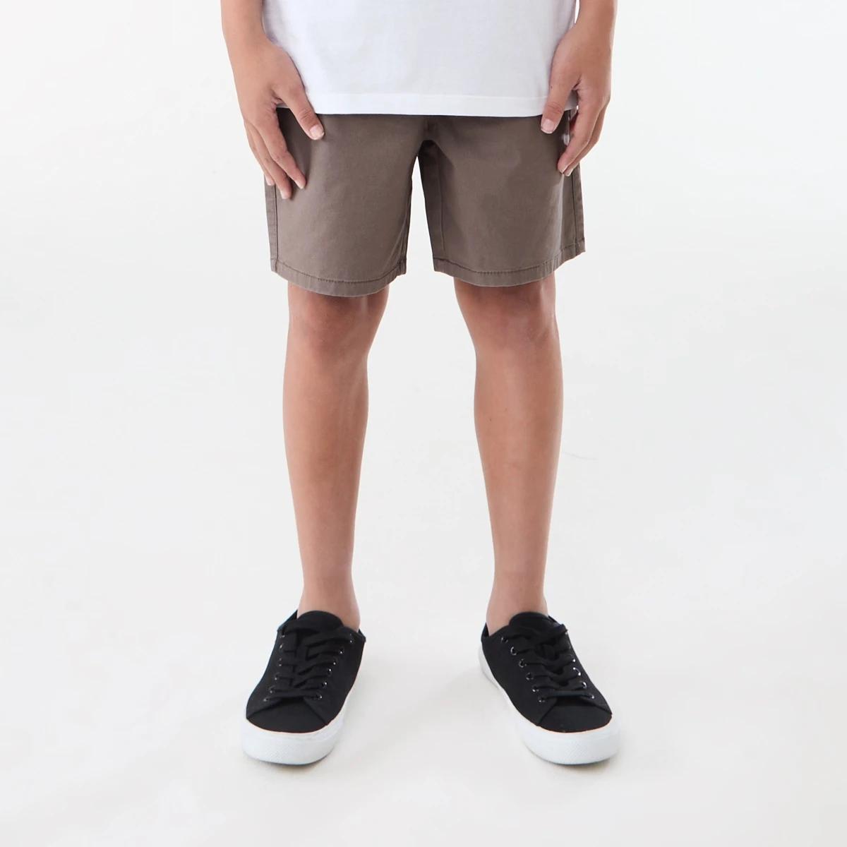 1 Washed Pull On Shorts EAGLE BROWN, 1 of 6
