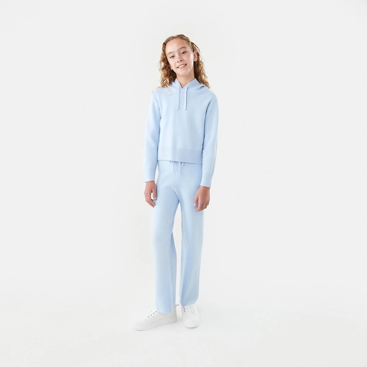 7 Bonded Knit Hoodie Doll Blue, 7 of 10