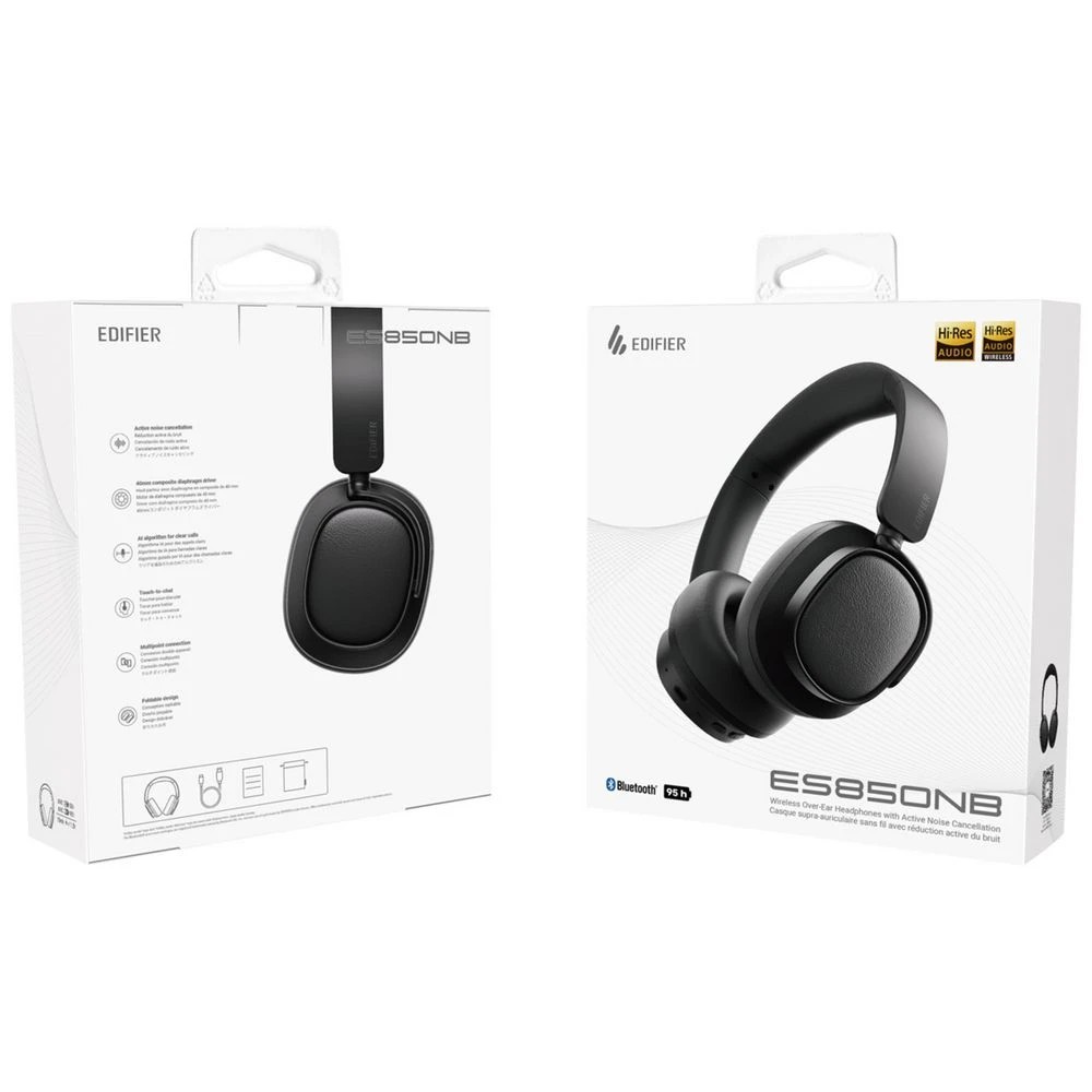 10 EDIFIER ES850NB Wireless ANC Over-Ear Headphones Black, 10 of 10